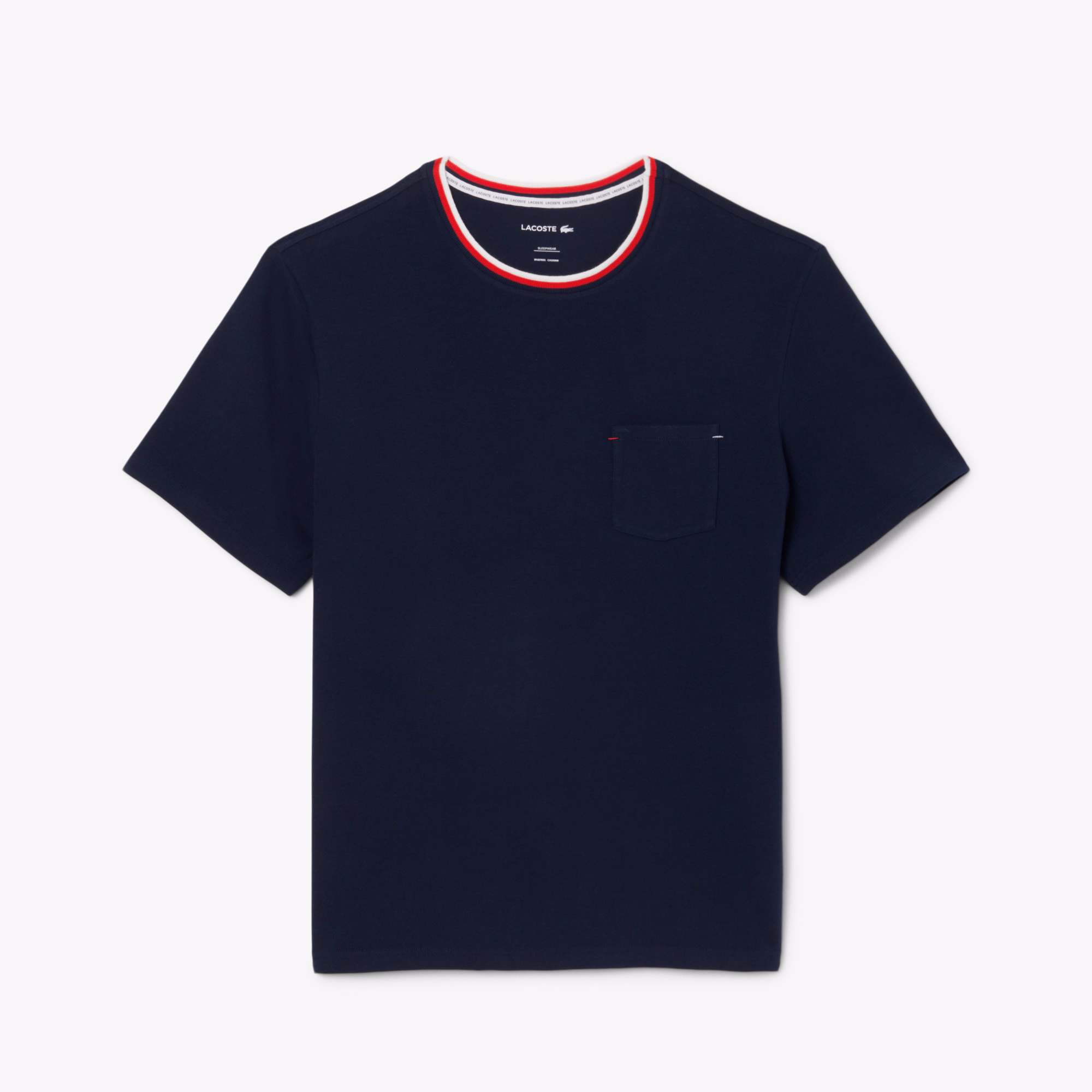 Men's Contrast Neck Pajama Top