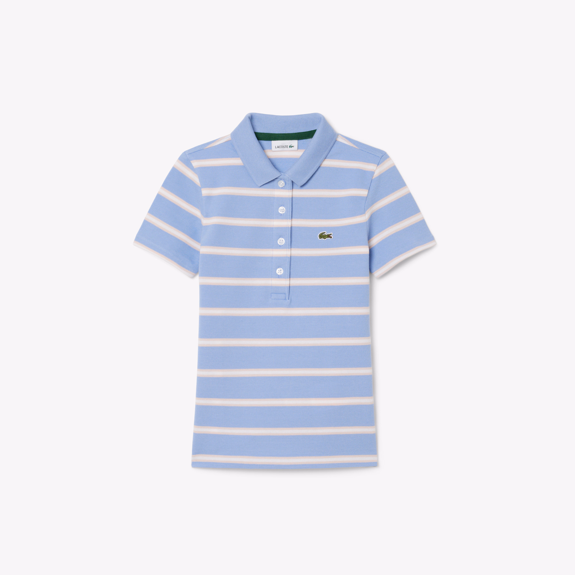Girls' Striped Petit Piqué Polo