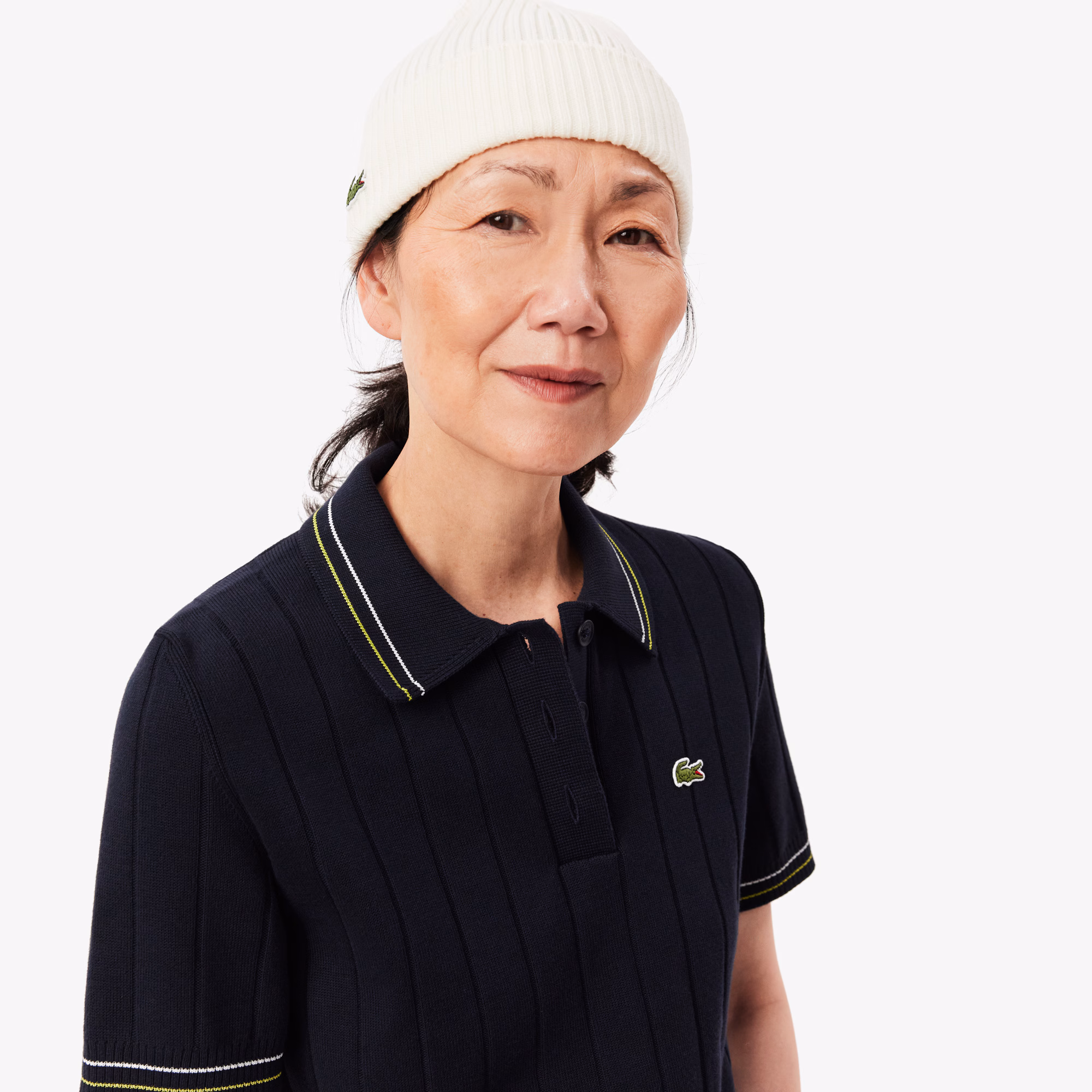 Women's Made In France Ribbed Cotton Polo