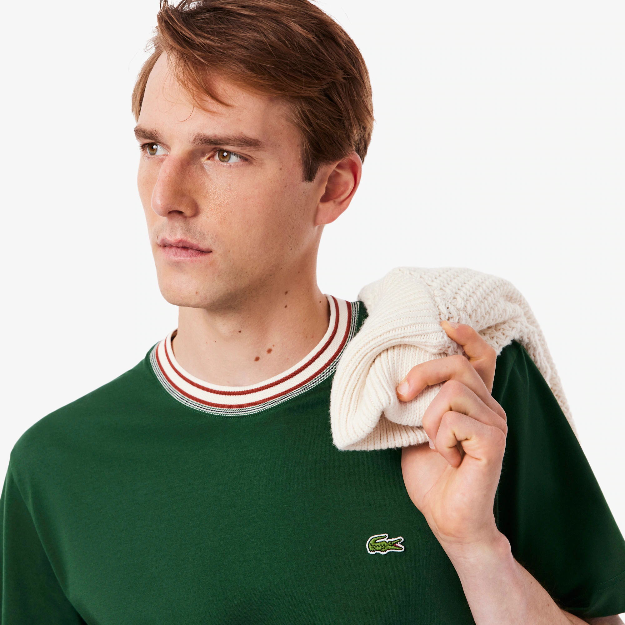 Men's Made In France Stripe Neck T-Shirt