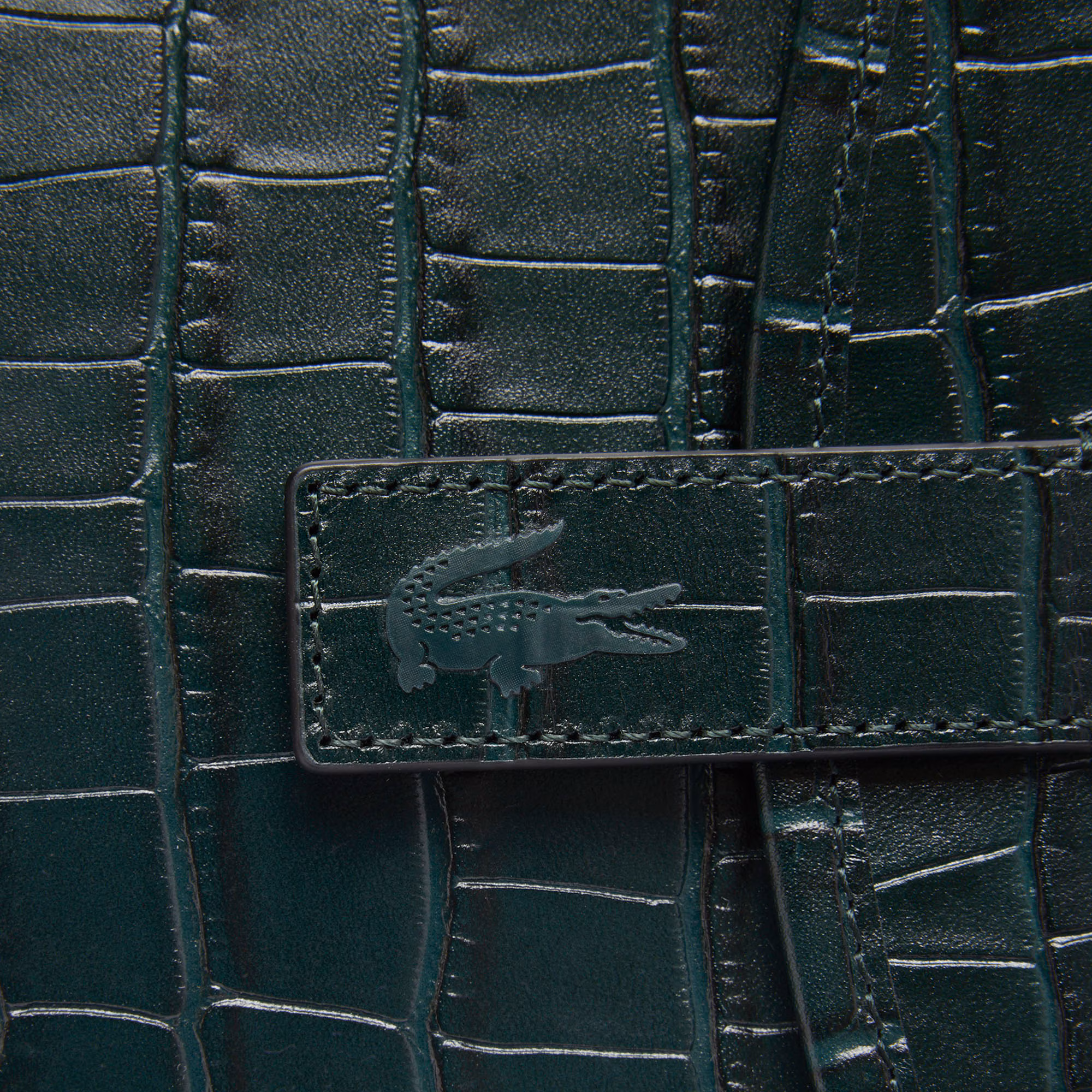 Runway Mock Croc Leather Racket Bag