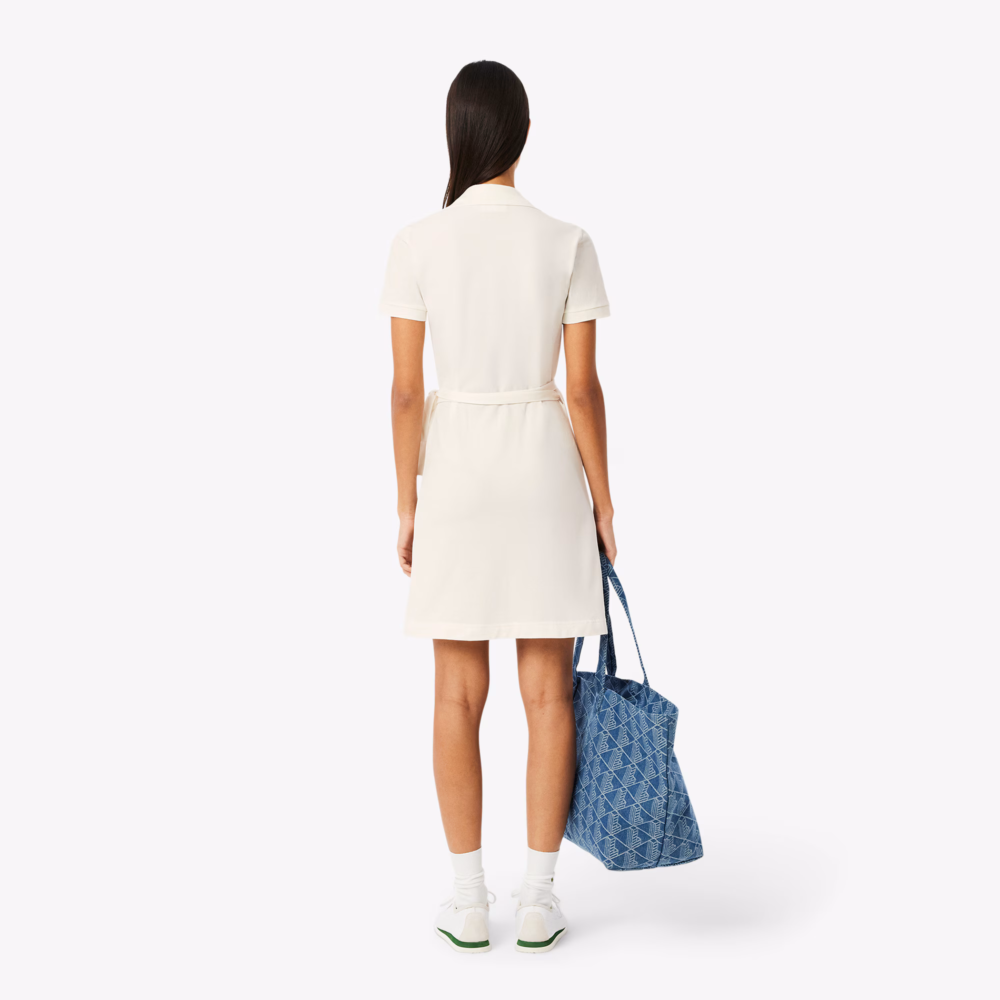 Women's Stretch Mini Piqué Wrap Dress