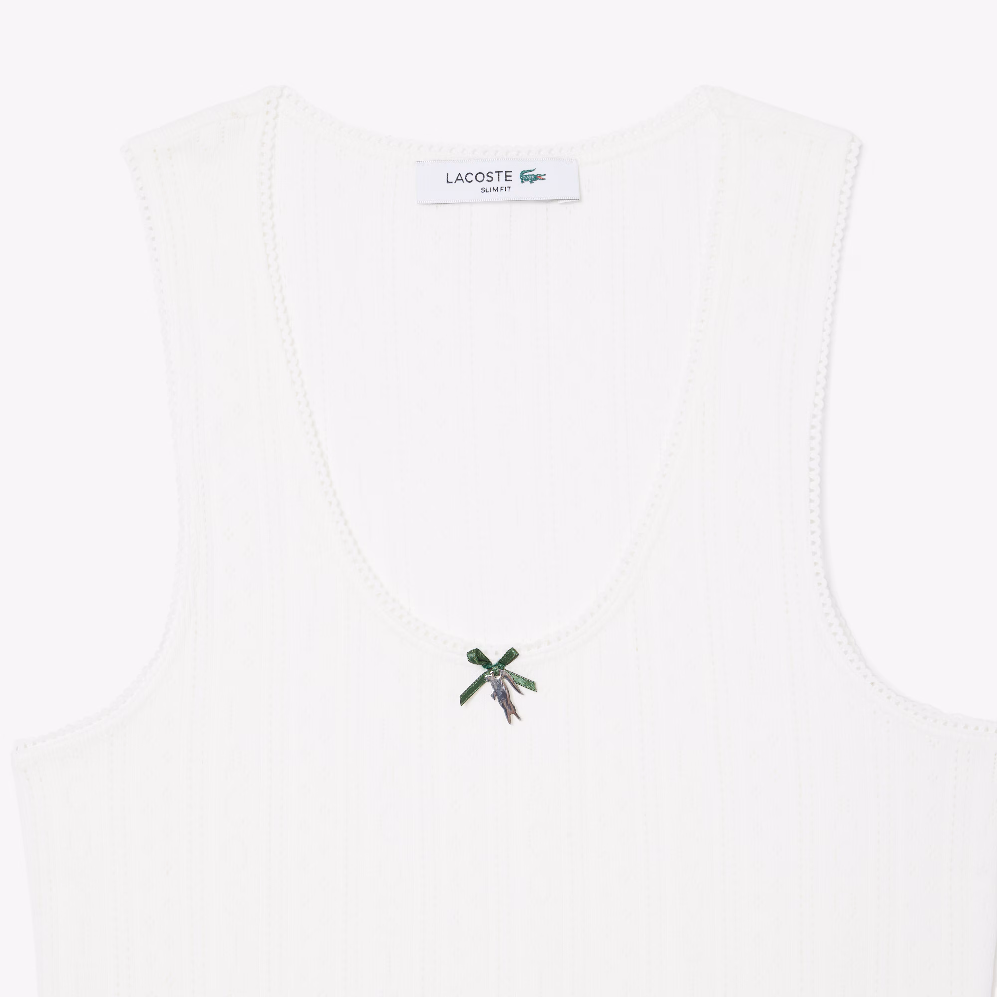 Women's Slim Fit Pointelle Knit Cotton Tank Top