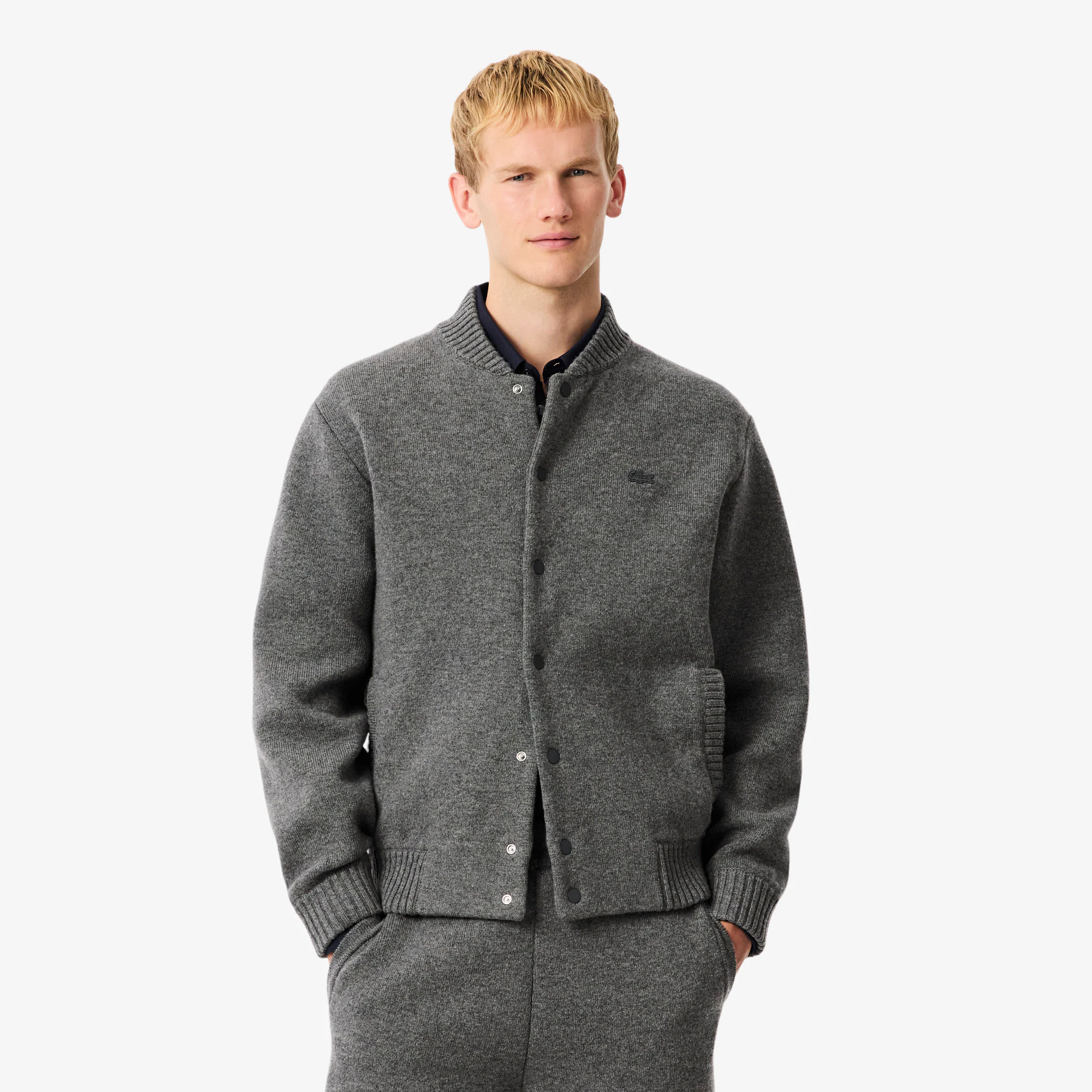 Men's Merino Wool Jersey Bomber Jacket