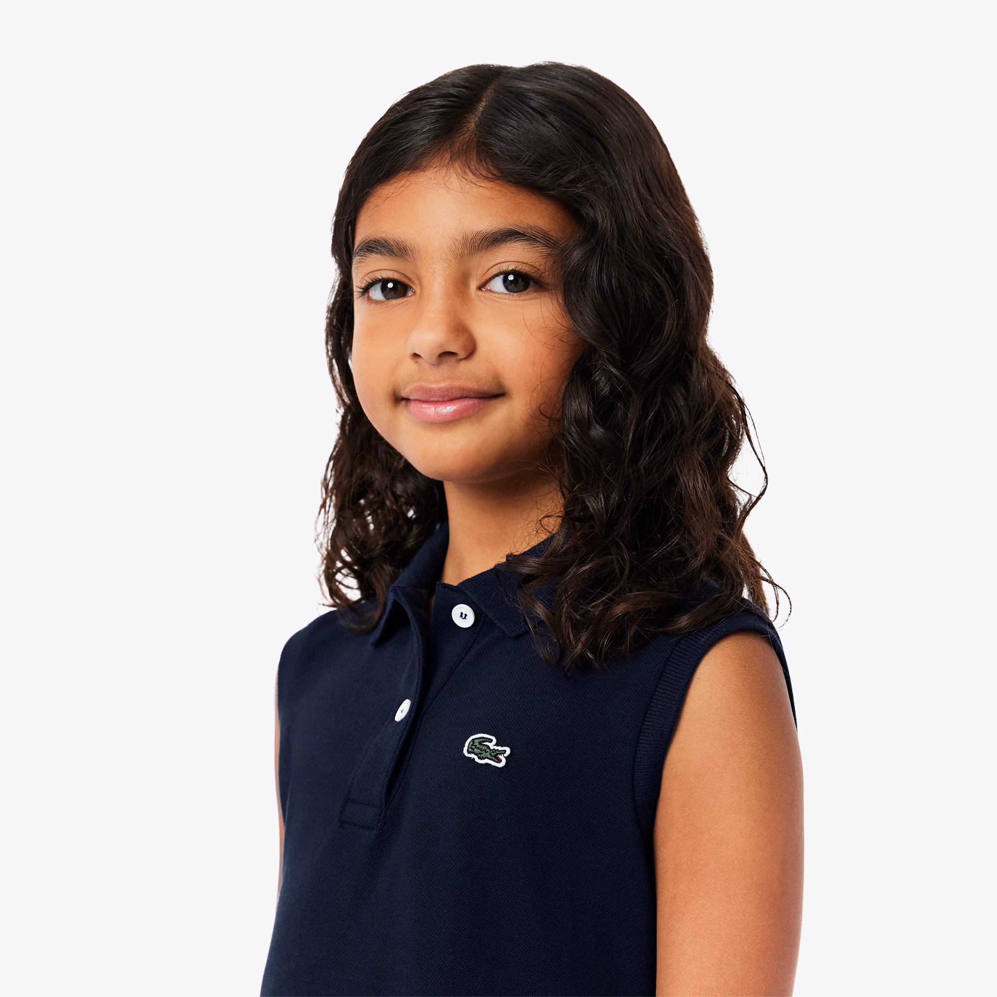 Kids' Sleeveless Stretch Piqué Polo Dress