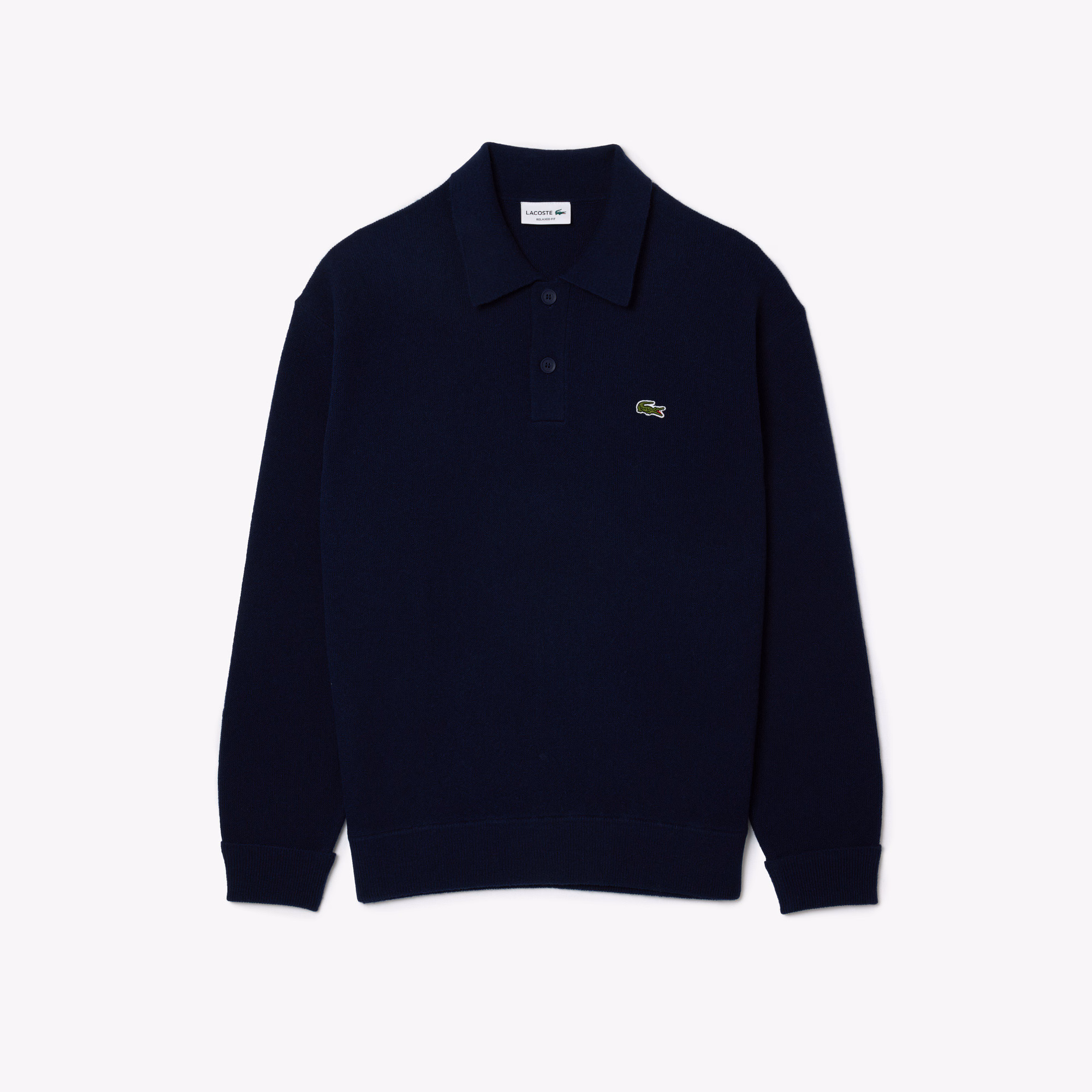 Men's Relaxed Fit Wool Polo Sweater