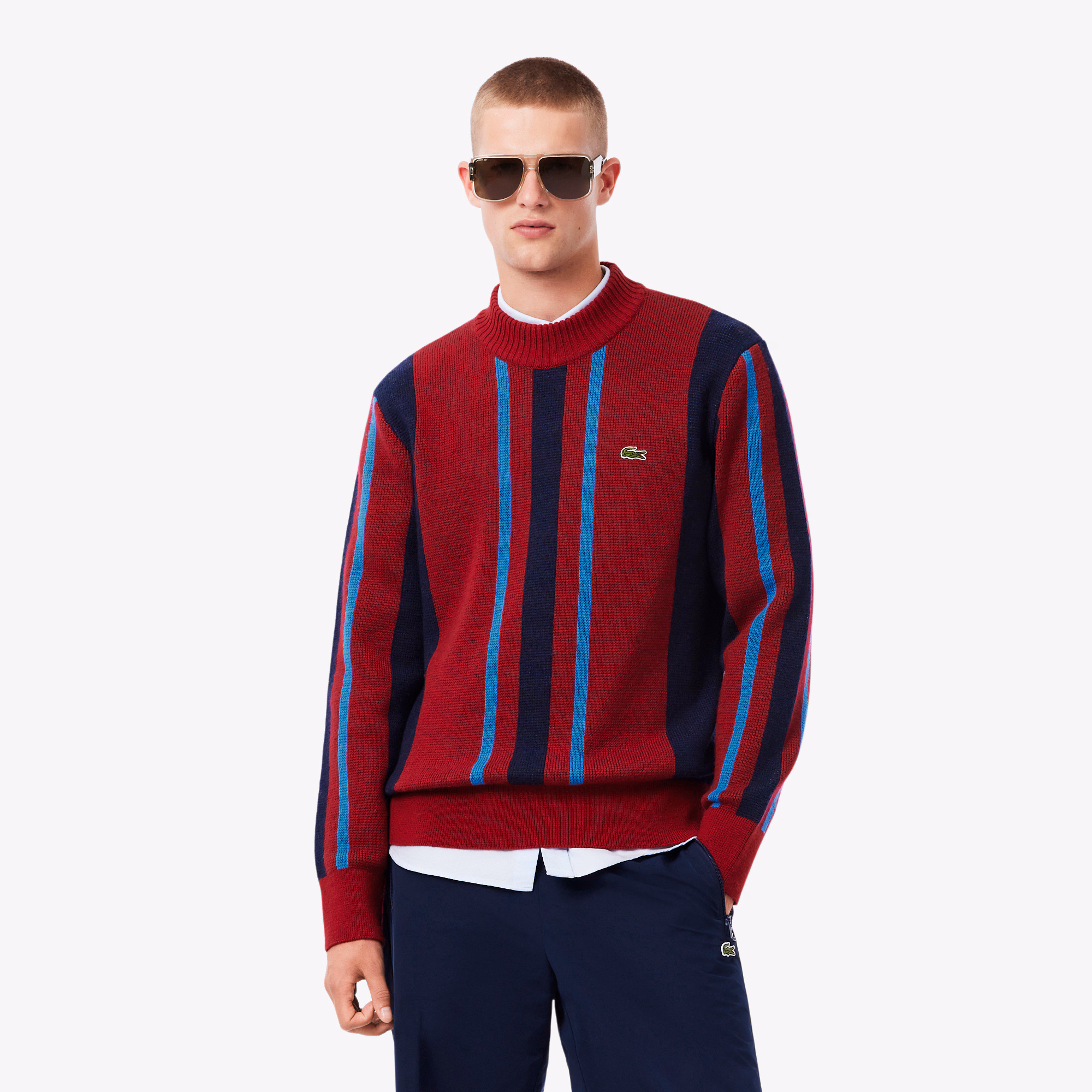Men's Archive Edition High-Neck Striped Sweater