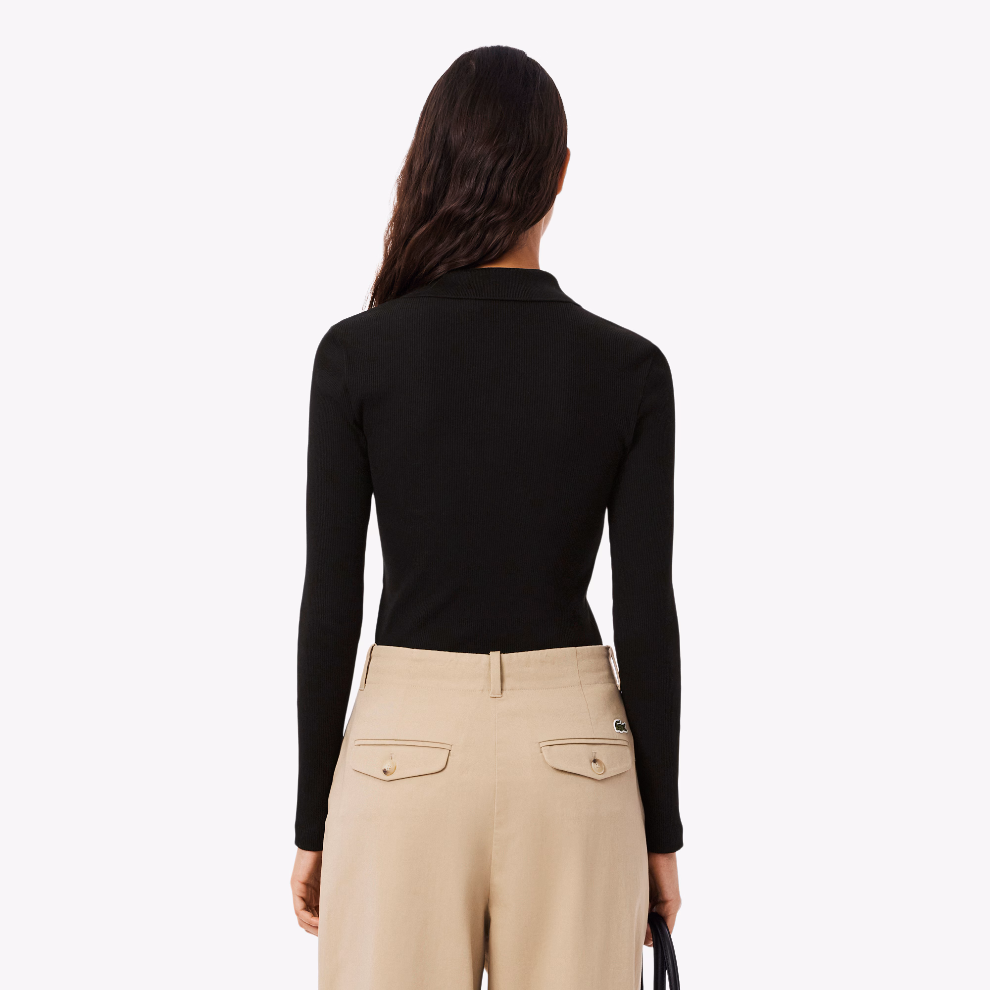 Women's Slim Fit L.12.D Ribbed Cotton Polo