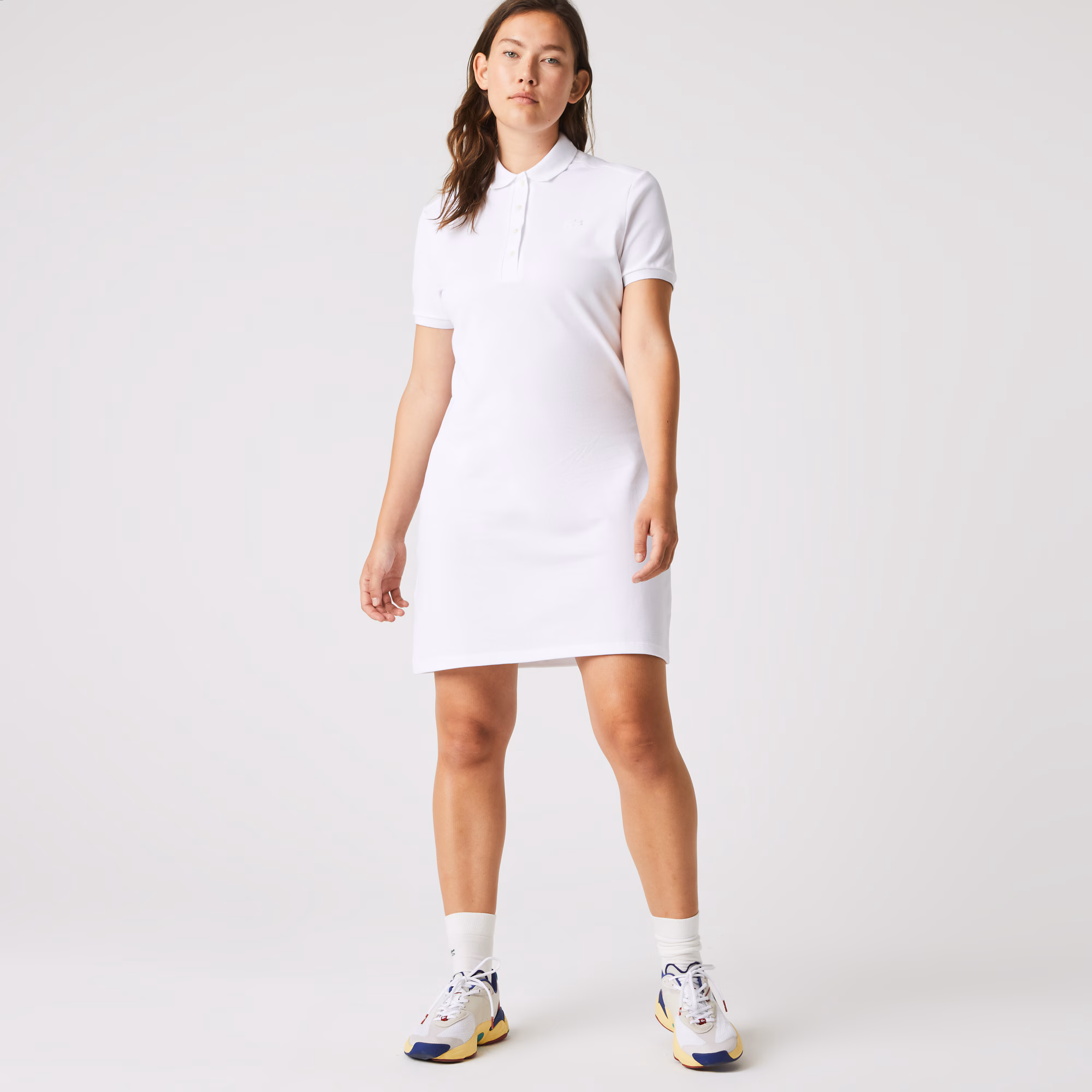 Women's Slim Fit Stretch Mini Piqué Polo Dress