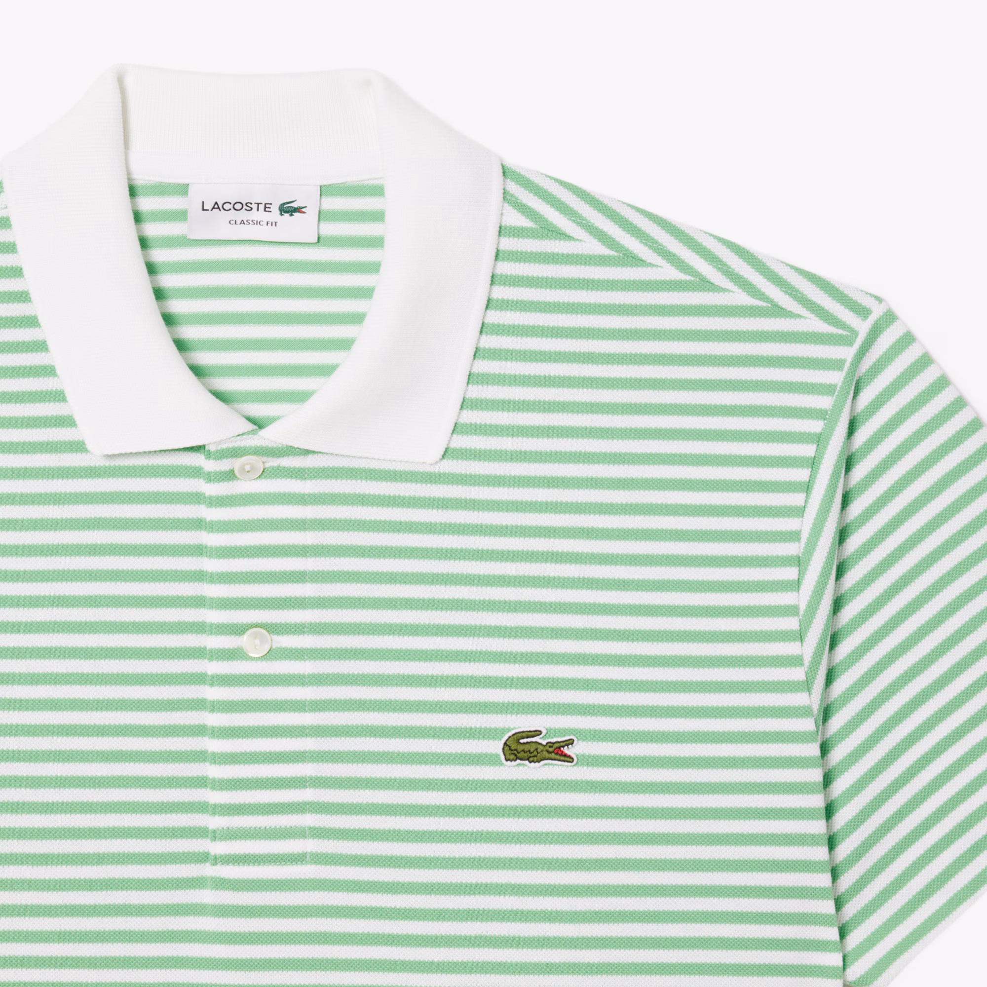 Men's Classic Fit L.12.12 Striped Petit Piqué Polo