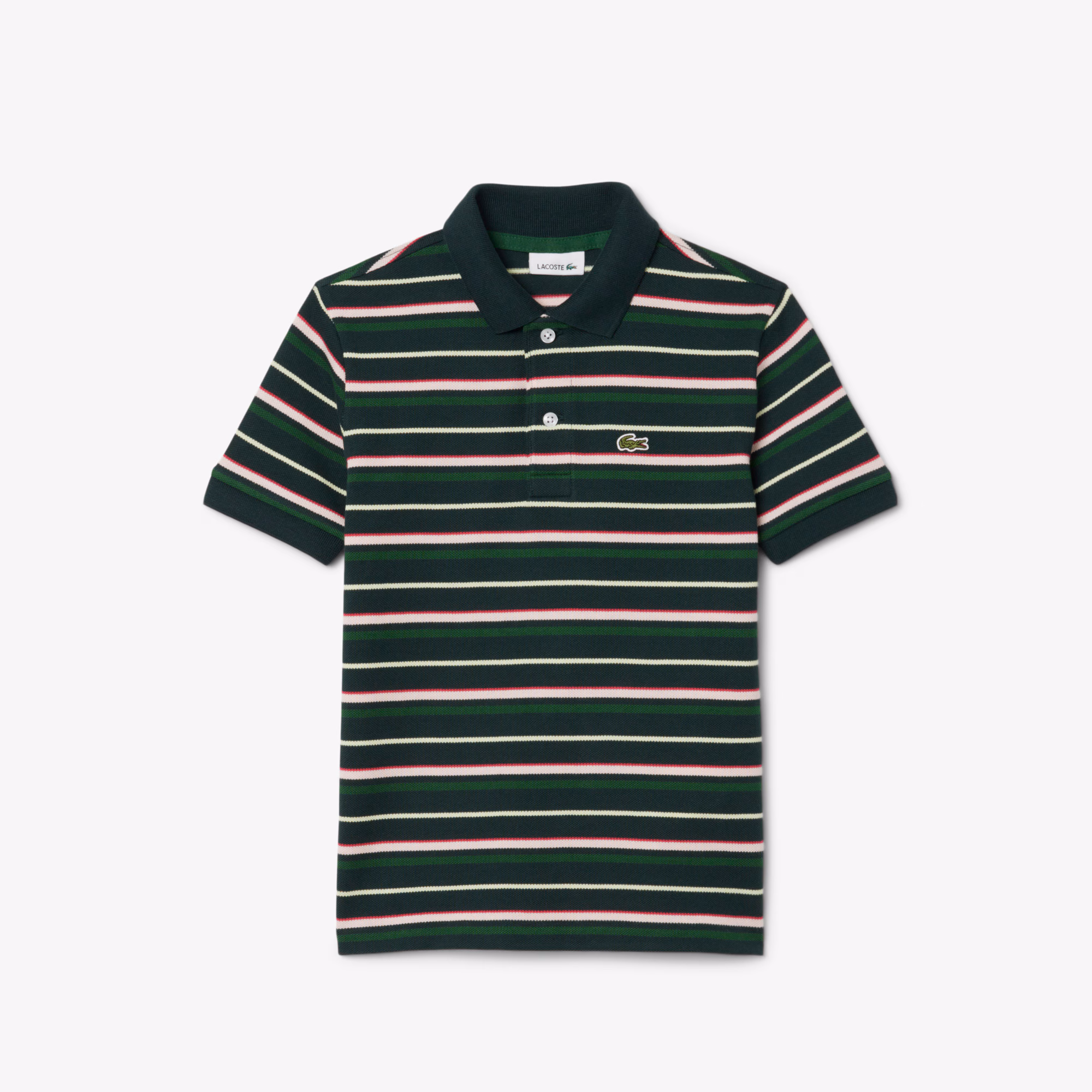 Boys' Contrast Stripe Petit Piqué Polo
