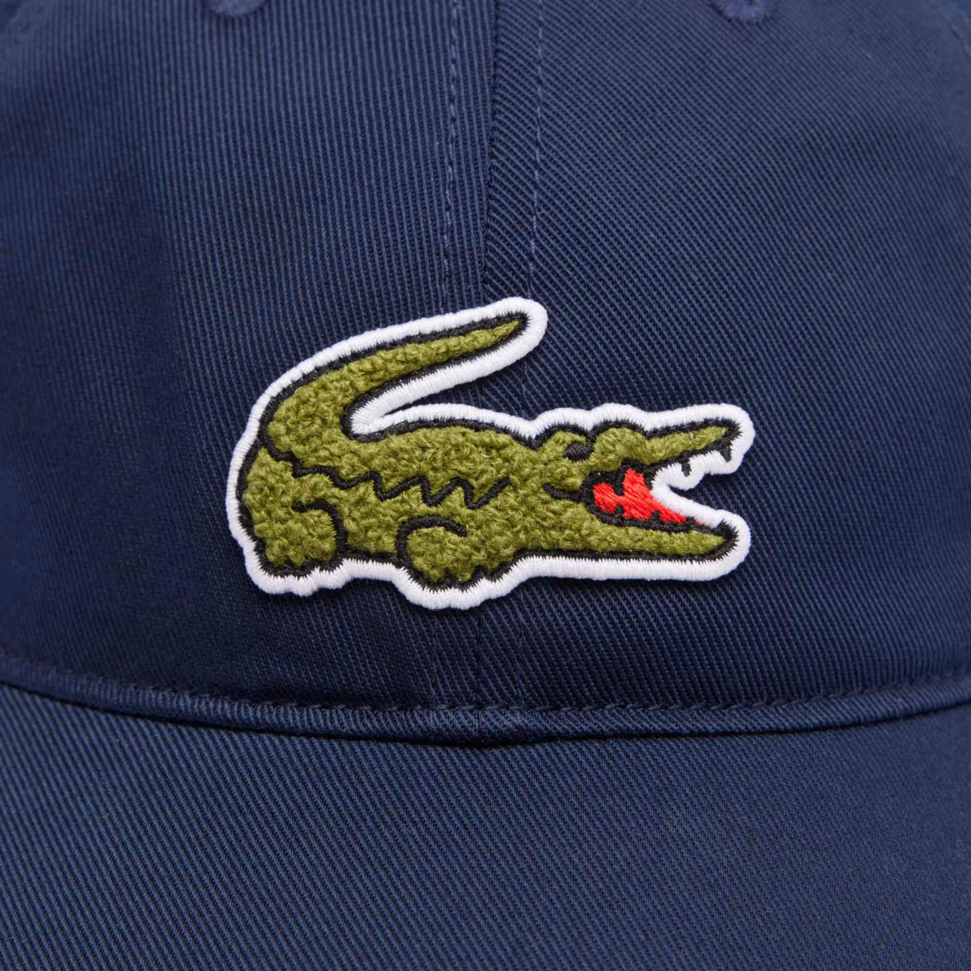 Unisex Crocodile Badge Cotton Twill Cap