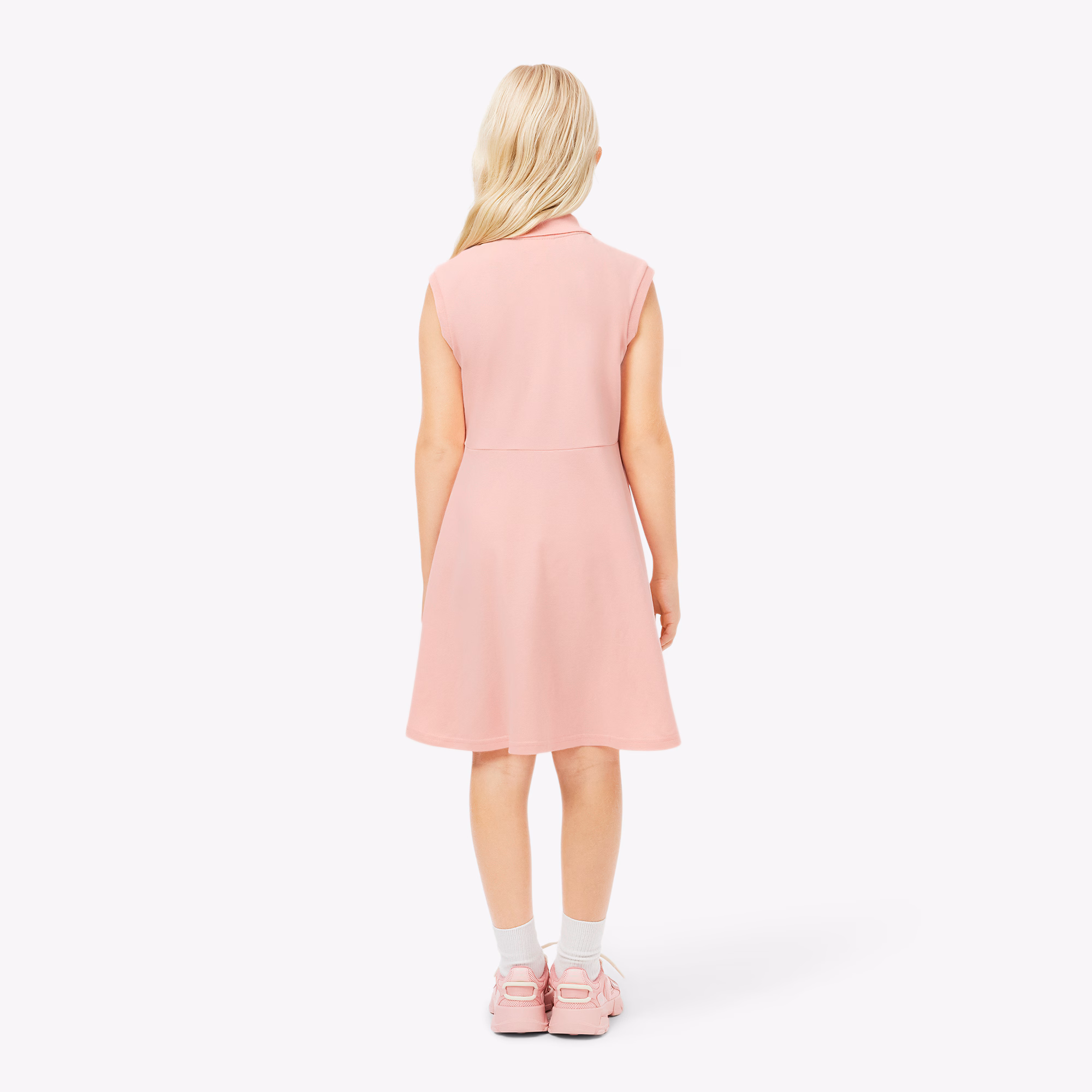 Kids' Sleeveless Stretch Piqué Polo Dress