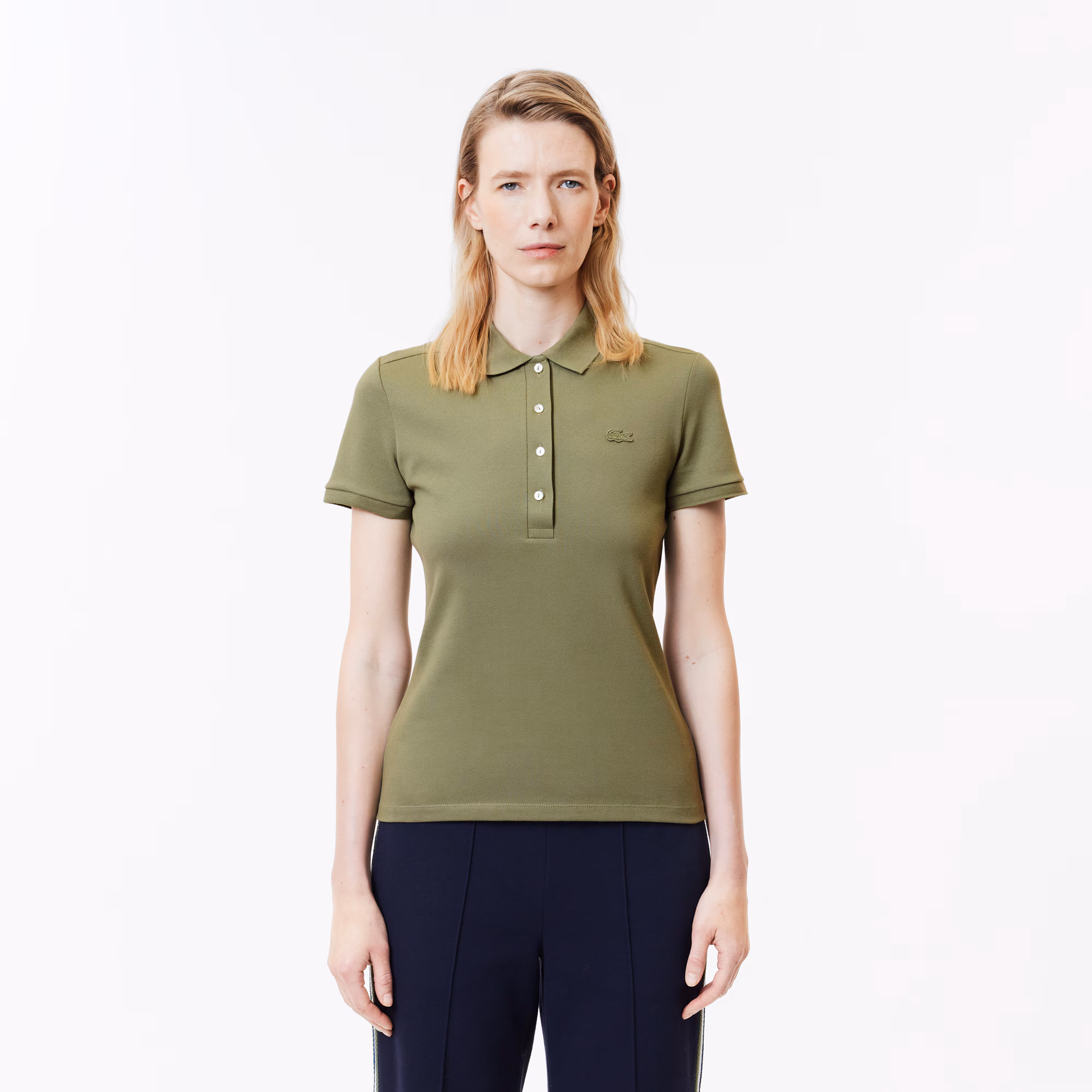 Women's L.12.D Slim Fit Stretch Mini Piqué Polo
