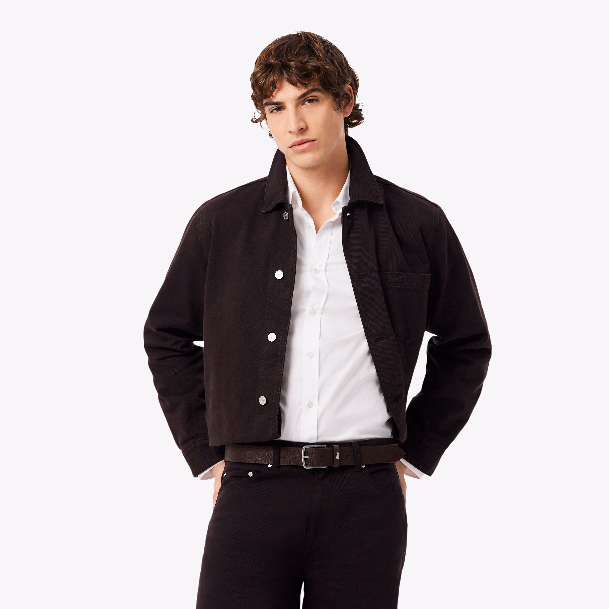 Grained Leather Belt