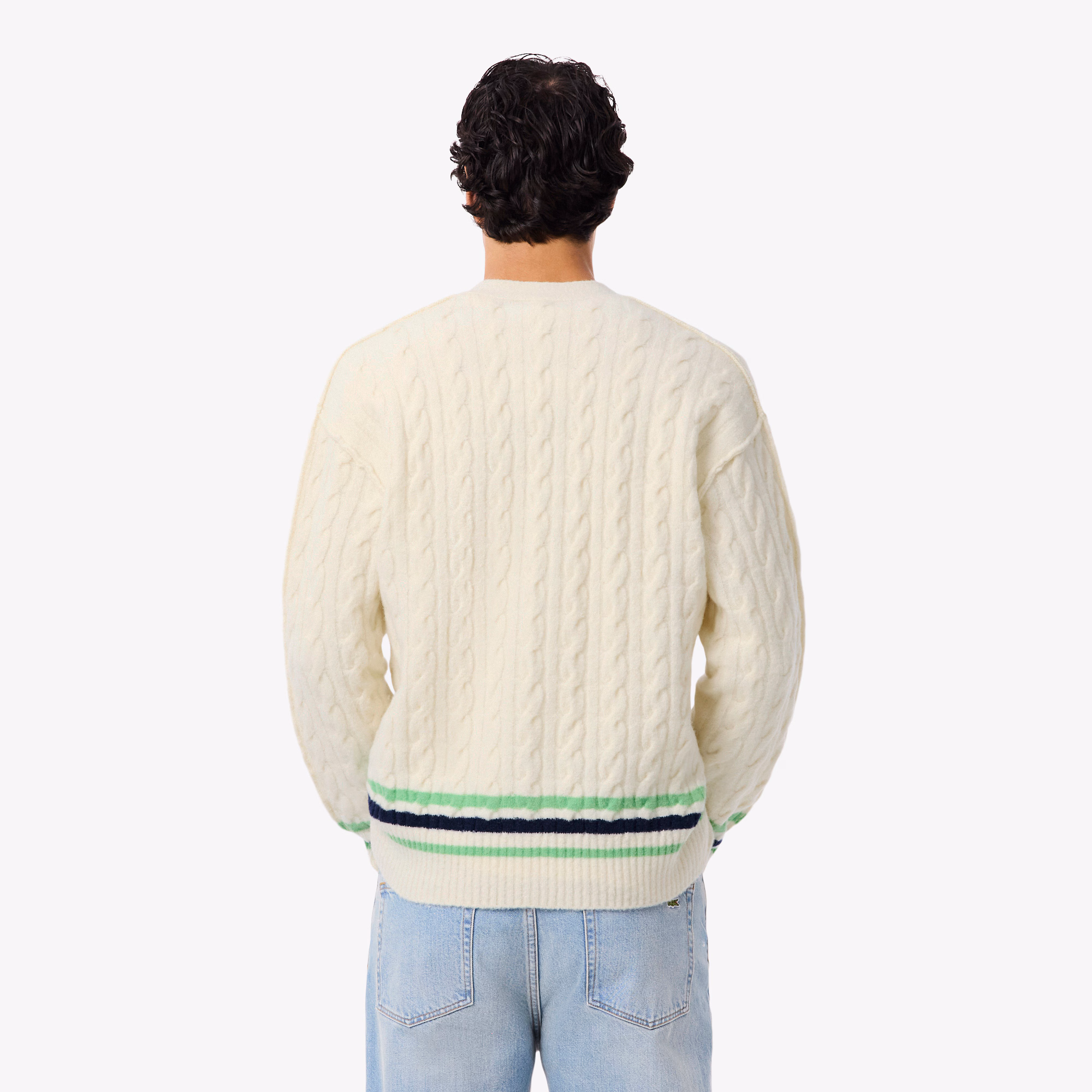 Men's Cable Knit Wool Cardigan