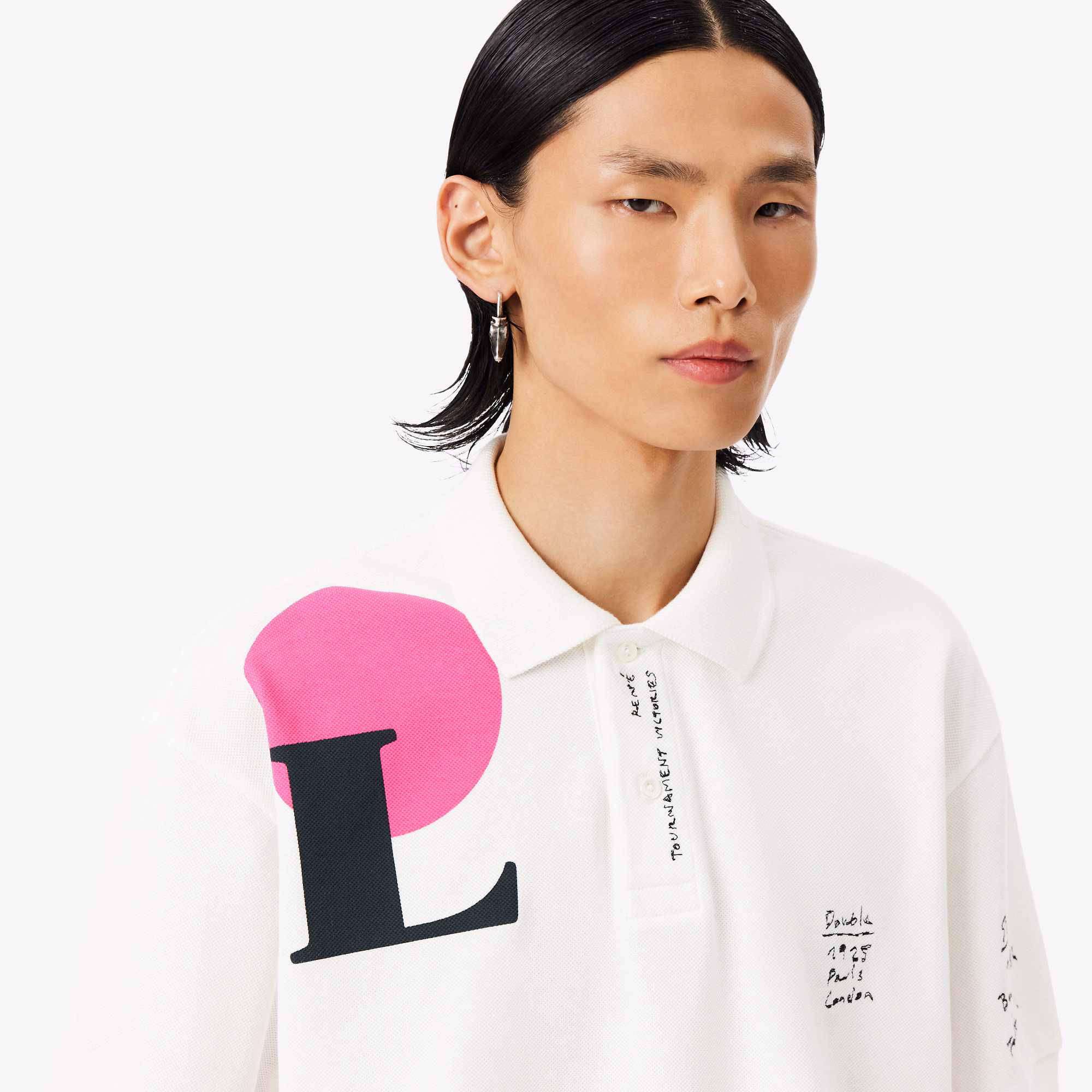 Runway Loose Fit Graphic Piqué Polo Shirt