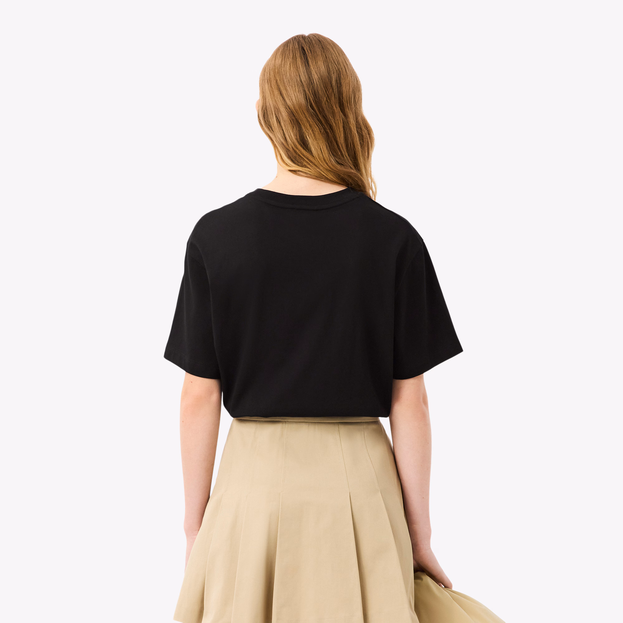 Women's Oversized Short Cut Cotton Logo T-Shirt