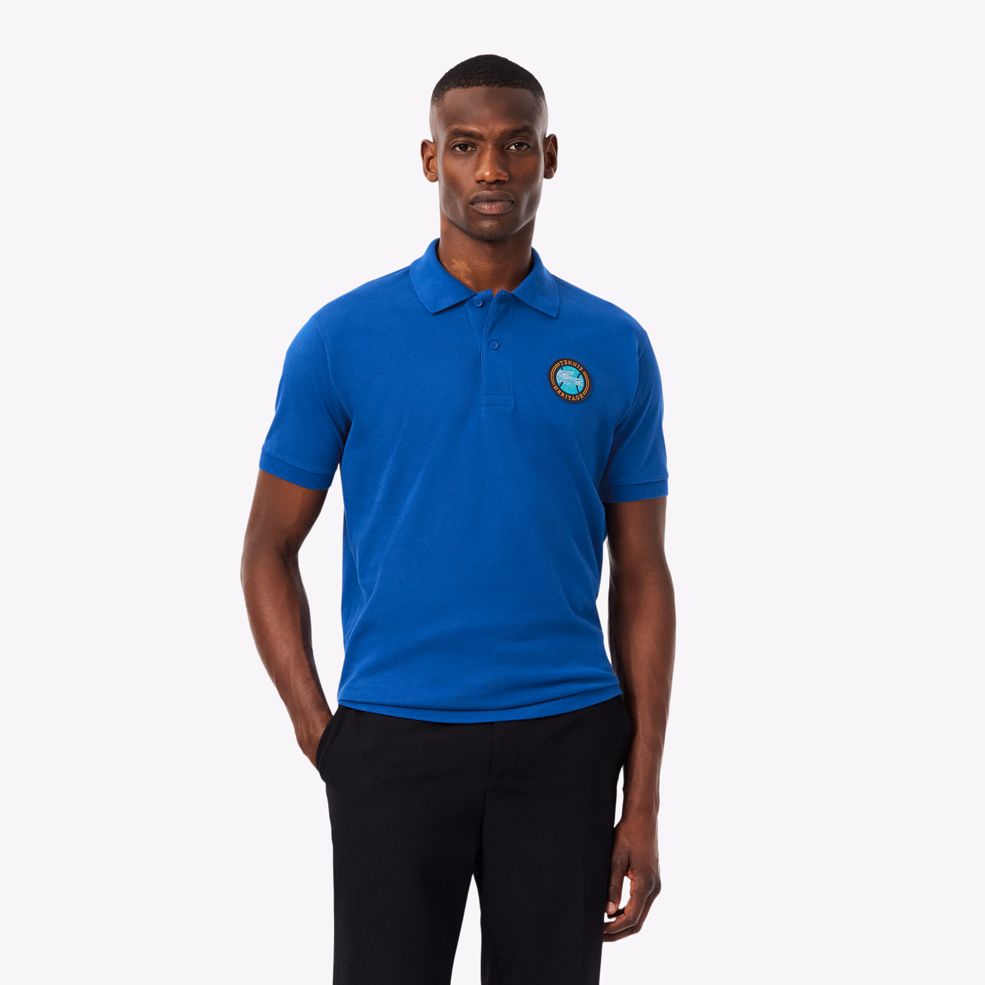Men's Classic Fit Petit Piqué Badge Polo