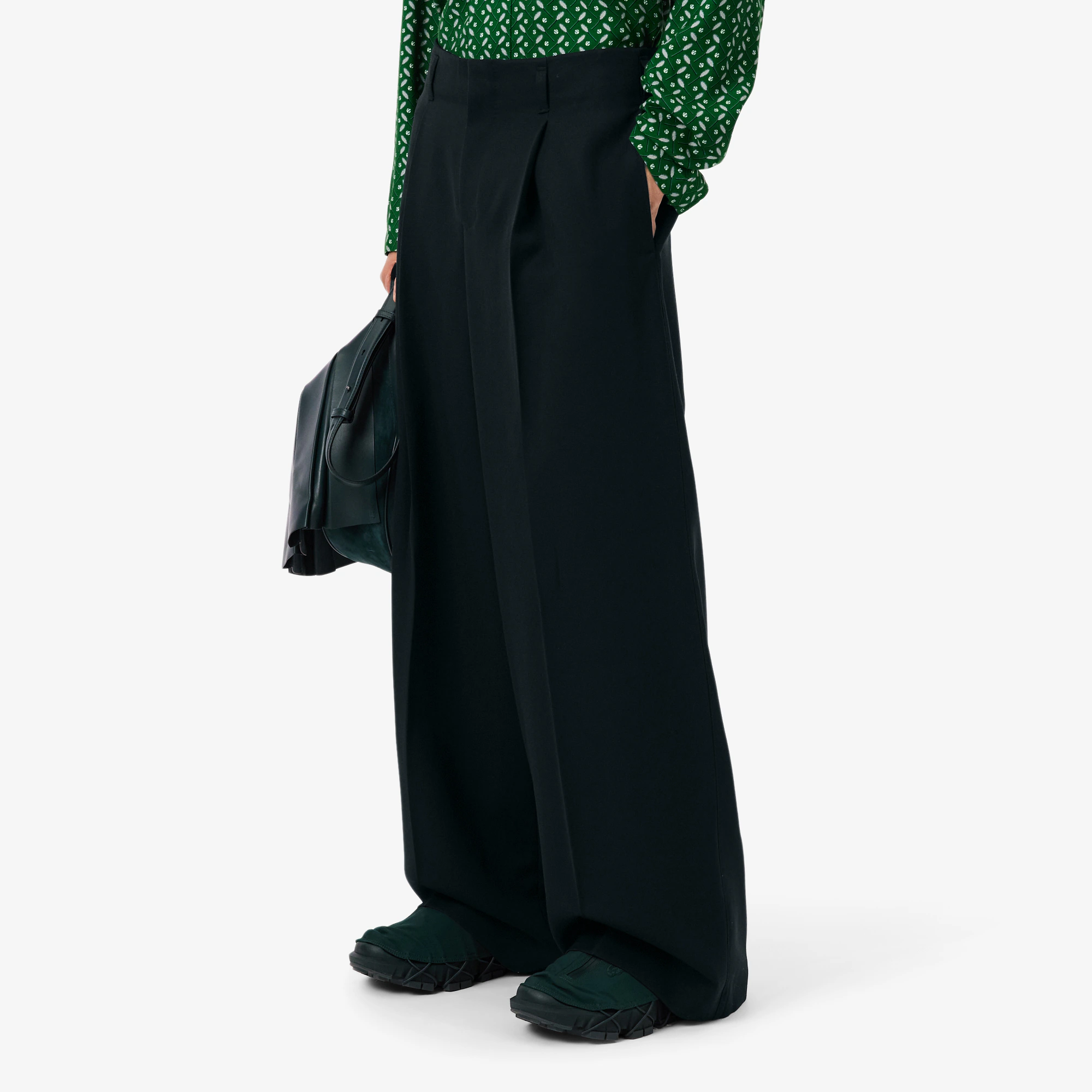 Runway Wide Fit Tailored Wool Pants