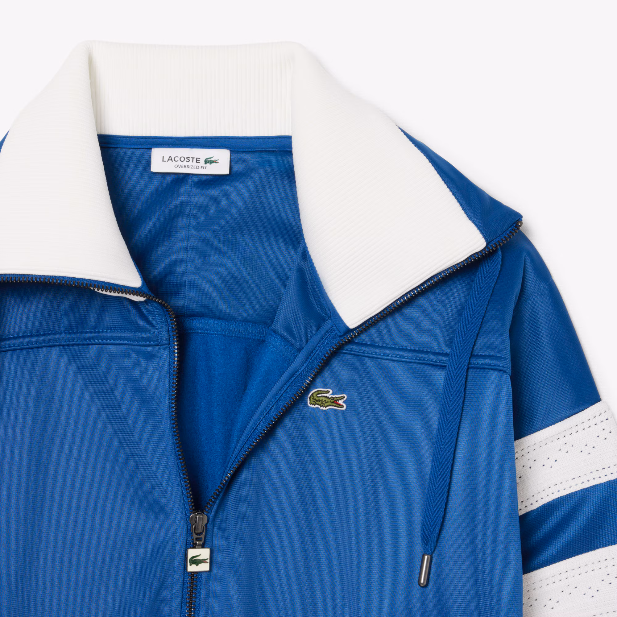 Women's Oversized Pointelle Stripe Satin Sweatshirt