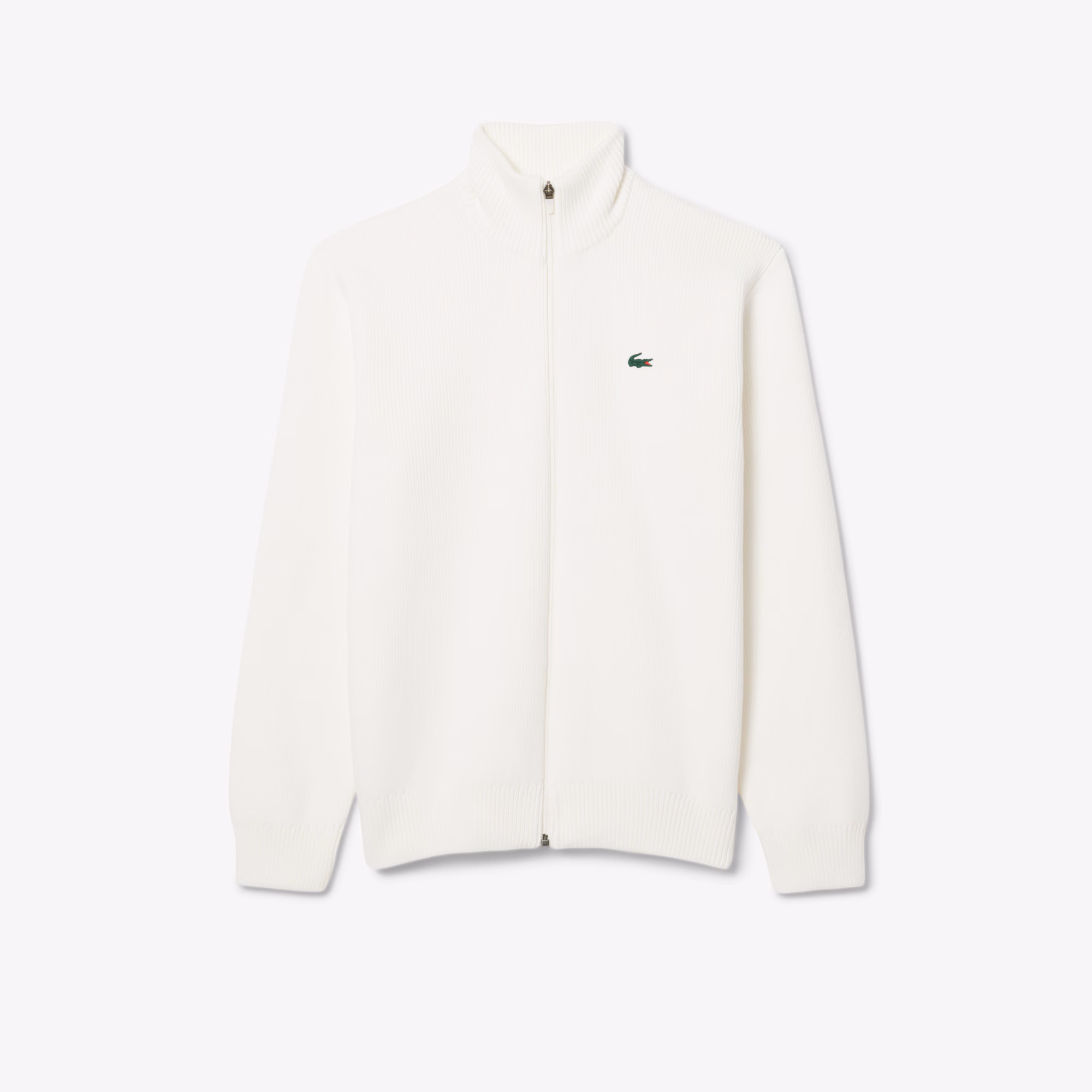 Men's Ribbed Knit Zip-Up Golf Sweater