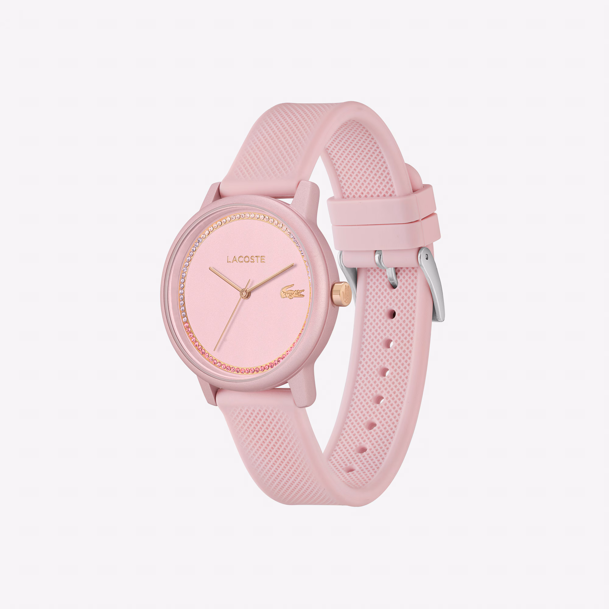 Women's Lacoste.12.12 Go 3 Hands Blush Silicone Watch