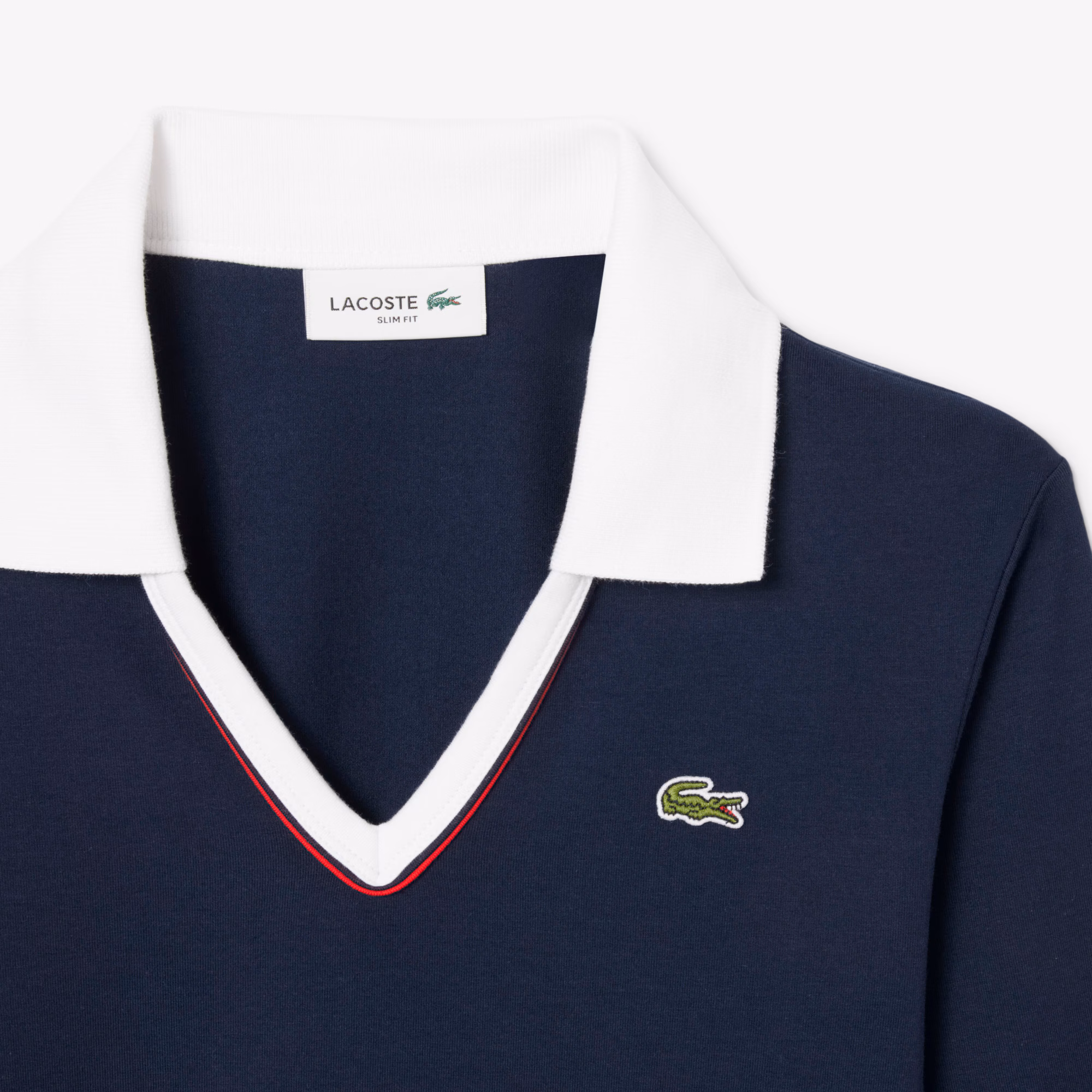 Women's Slim Fit Trim Detail Long Sleeve Polo