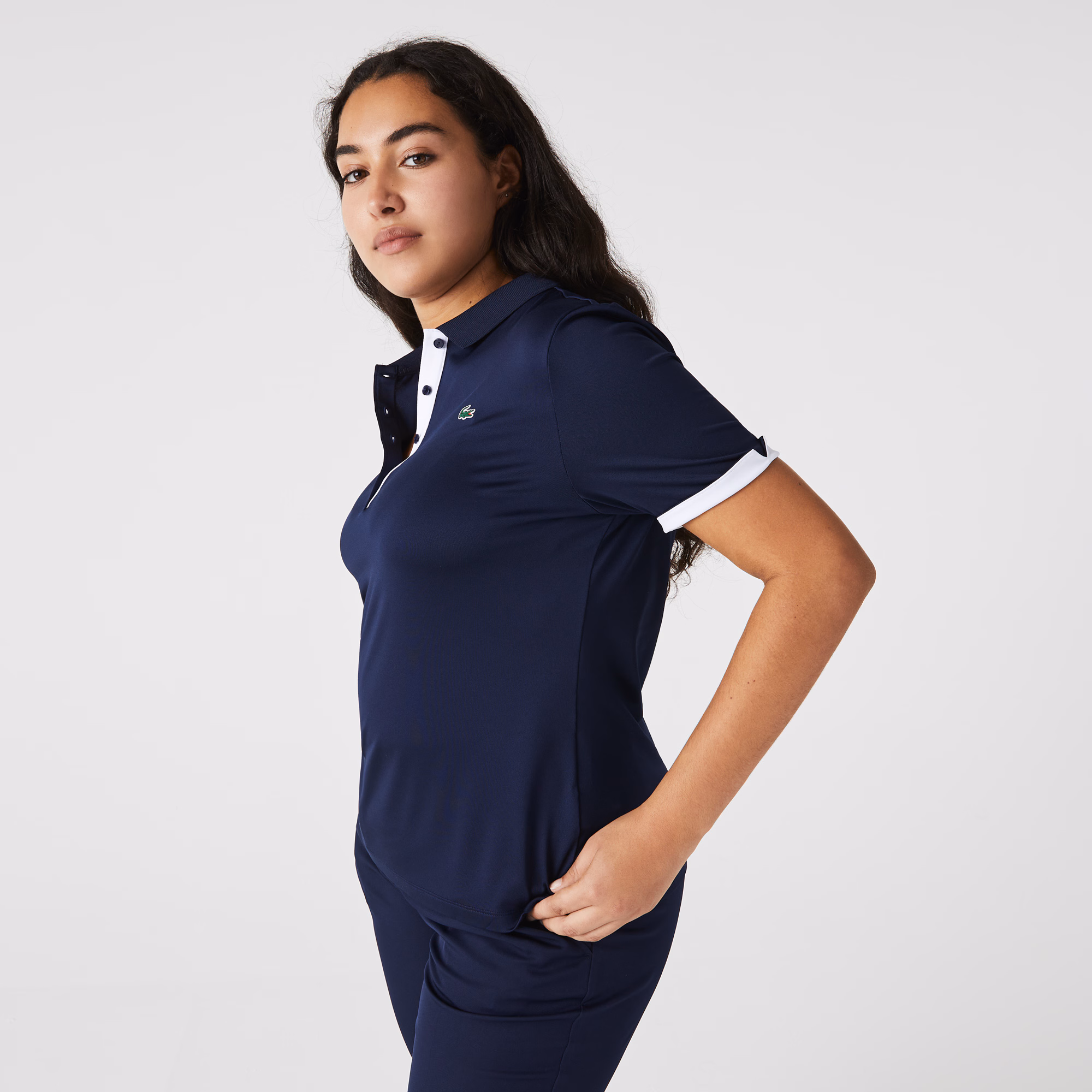 Women's Slim Fit UV Protect Stretch Golf Polo