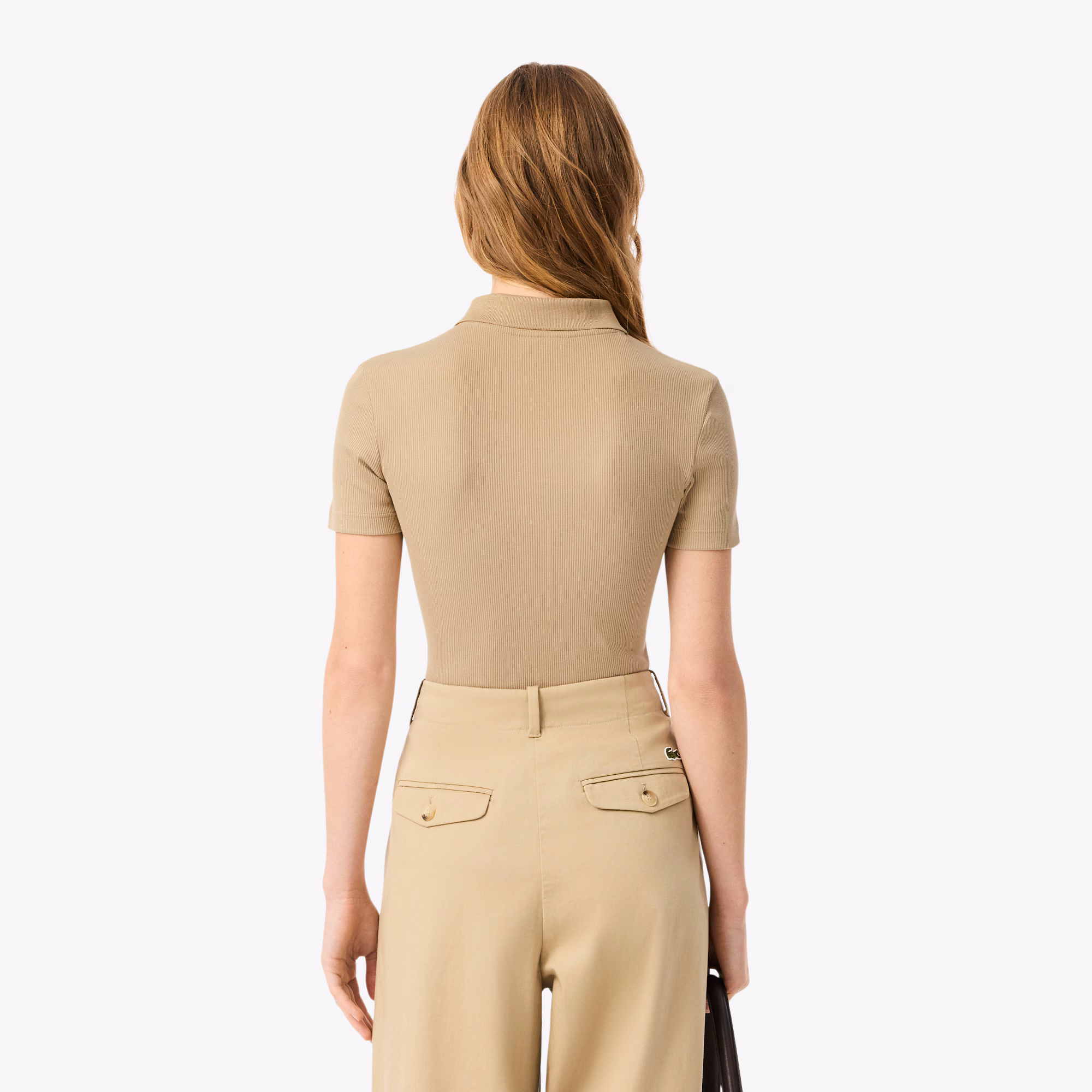 Women's Slim Fit L.12.D Ribbed Cotton Polo