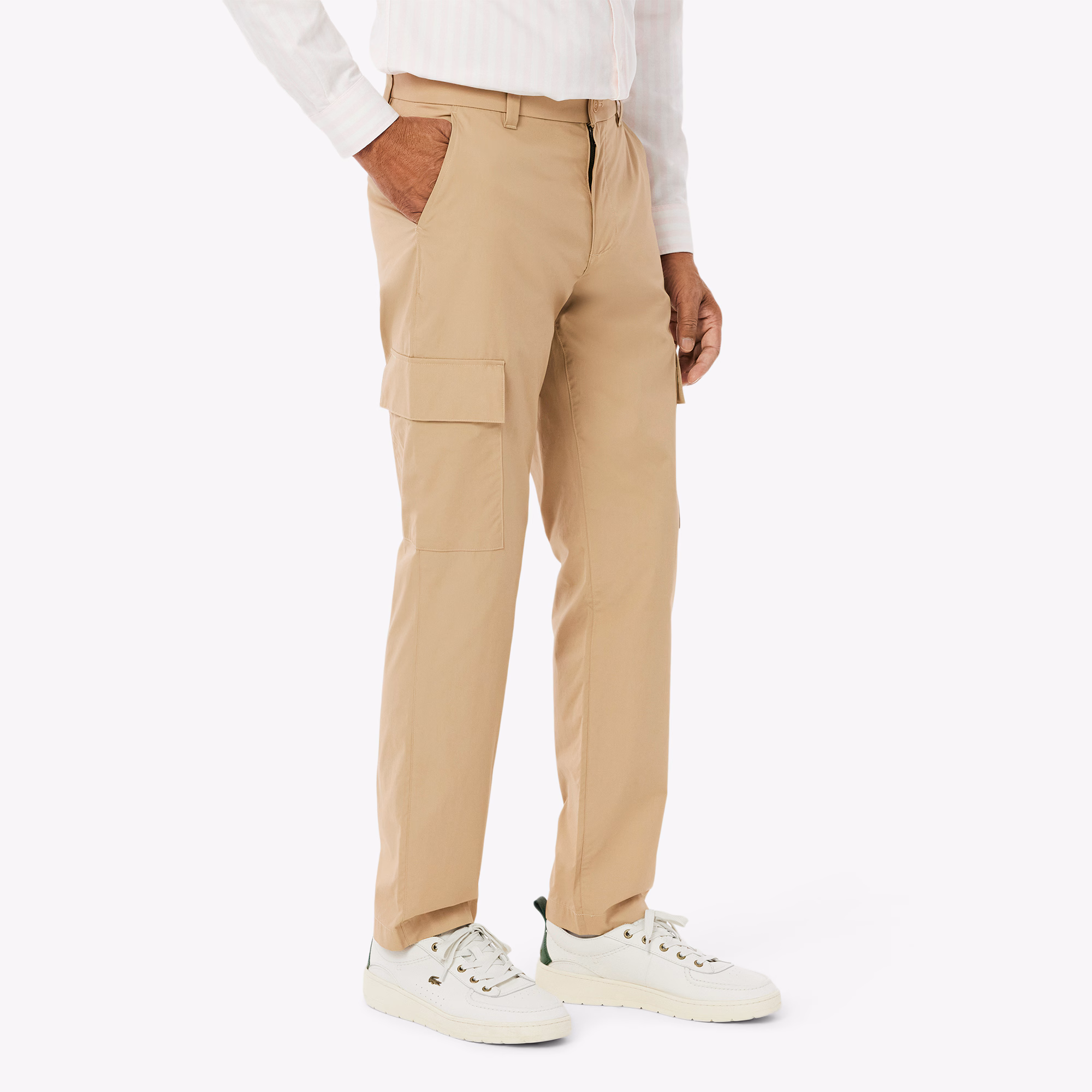 Men's Regular Fit Lightweight Cotton Cargo Pants