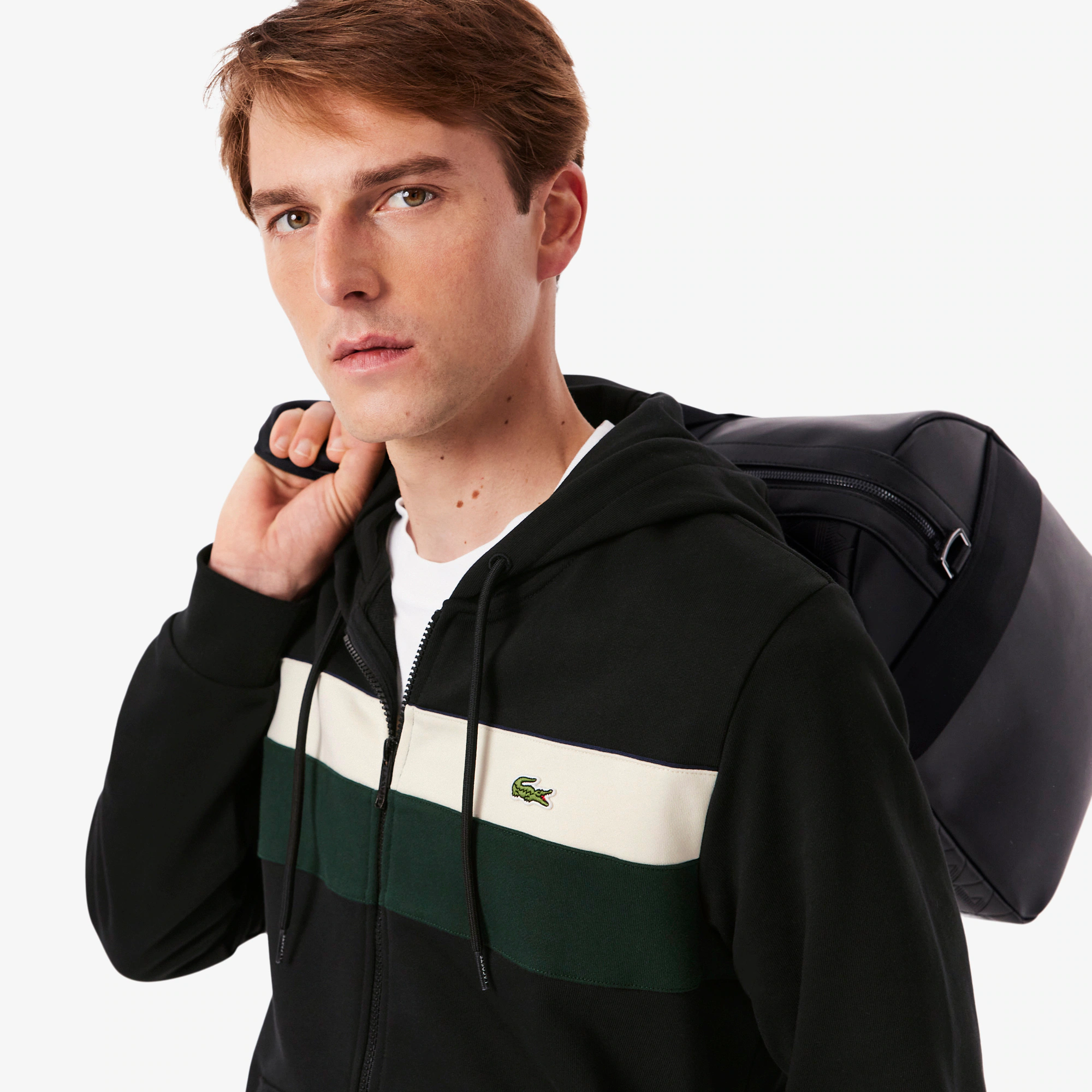 Men's Zip-Up Colorblock Hoodie