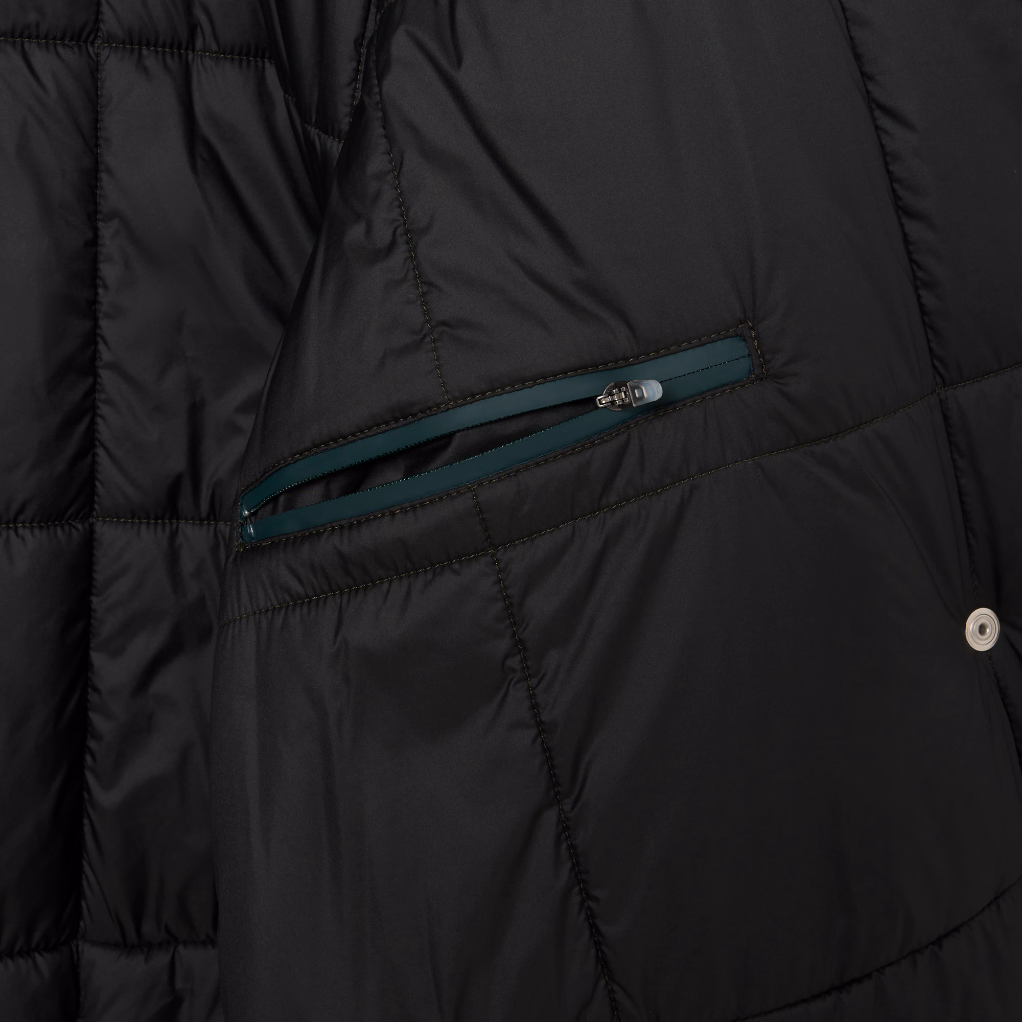 Runway Long Iridescent Puffed Jacket