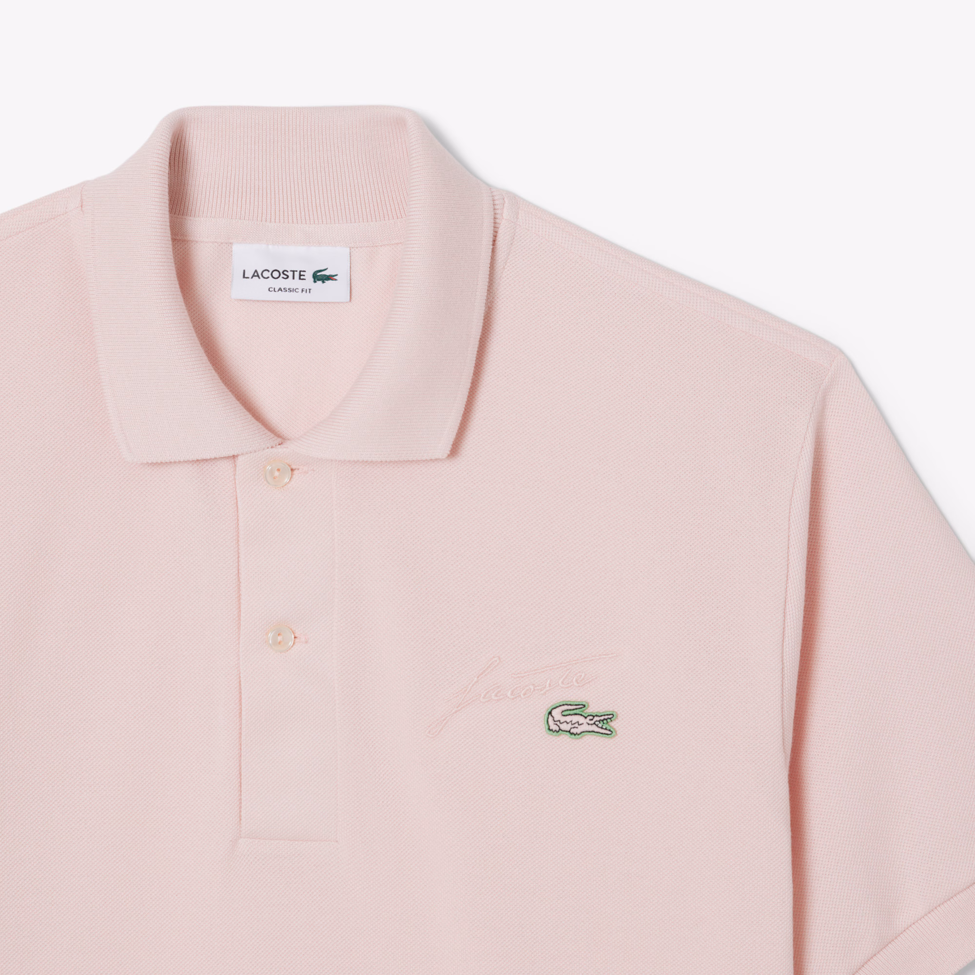 Men's Classic Fit Embroidery Detail Piqué Polo