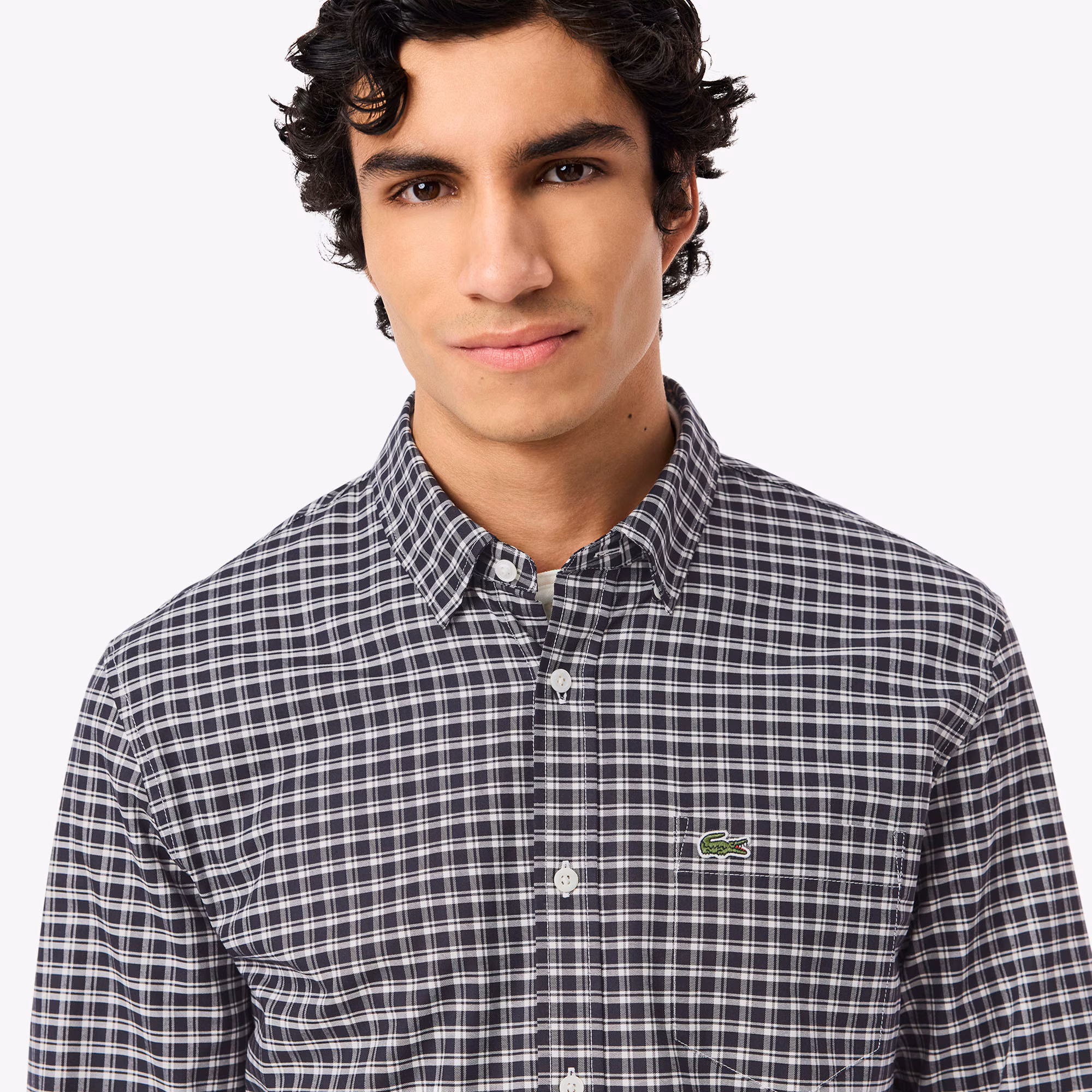 Men's Regular Fit Stretch Plaid Shirt