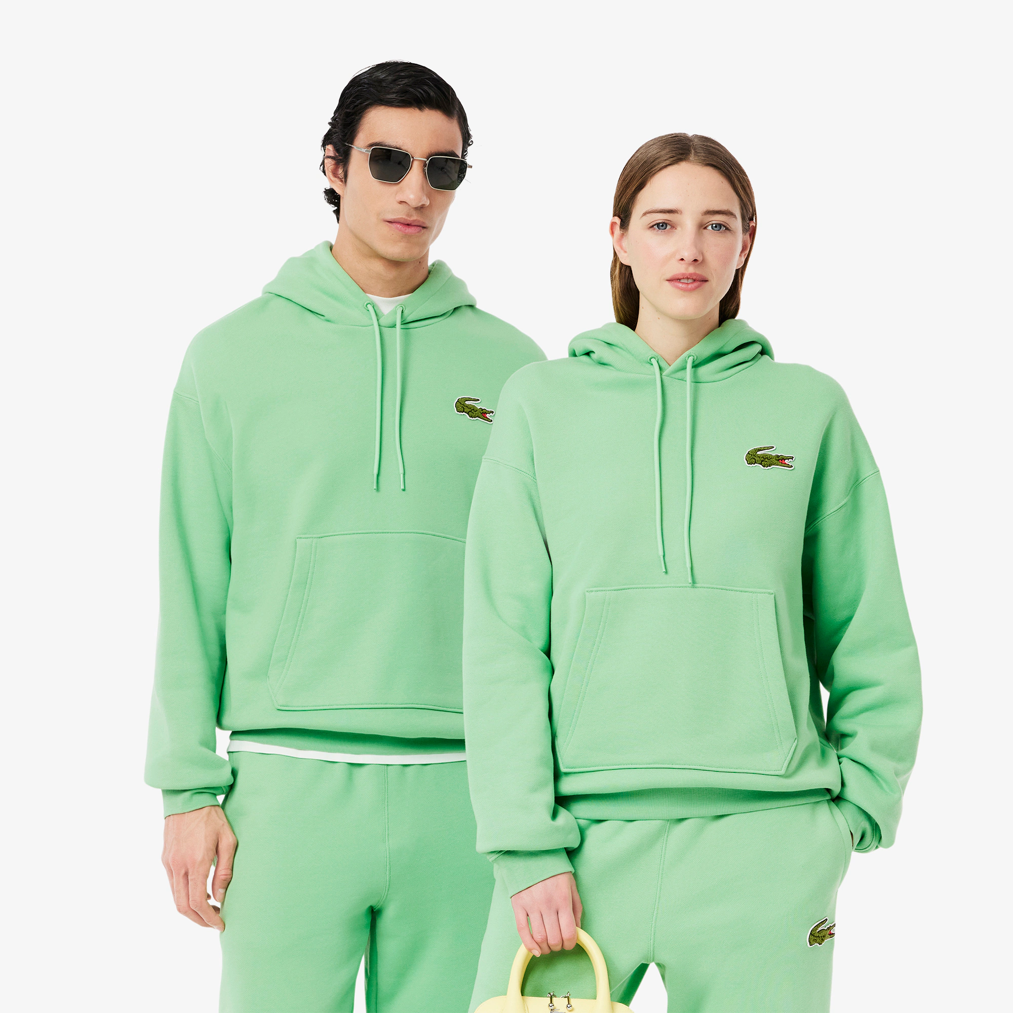 Unisex Loose Fit Badge Accent Hoodie