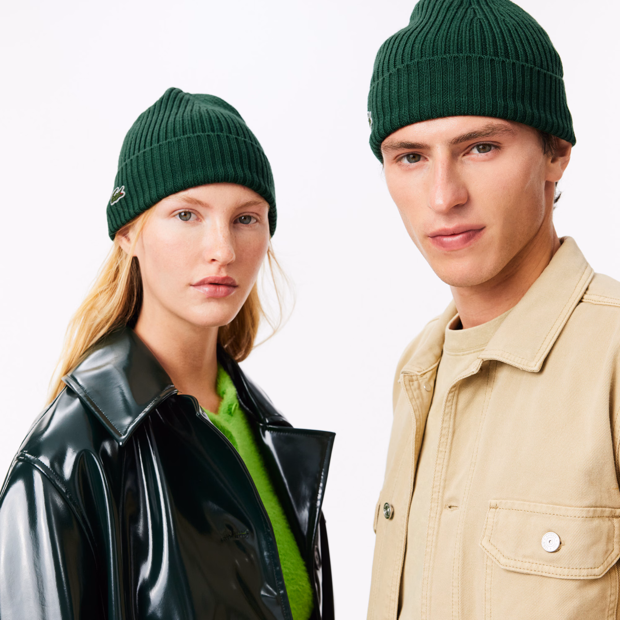 Unisex Rib Knit Brushed Wool Beanie