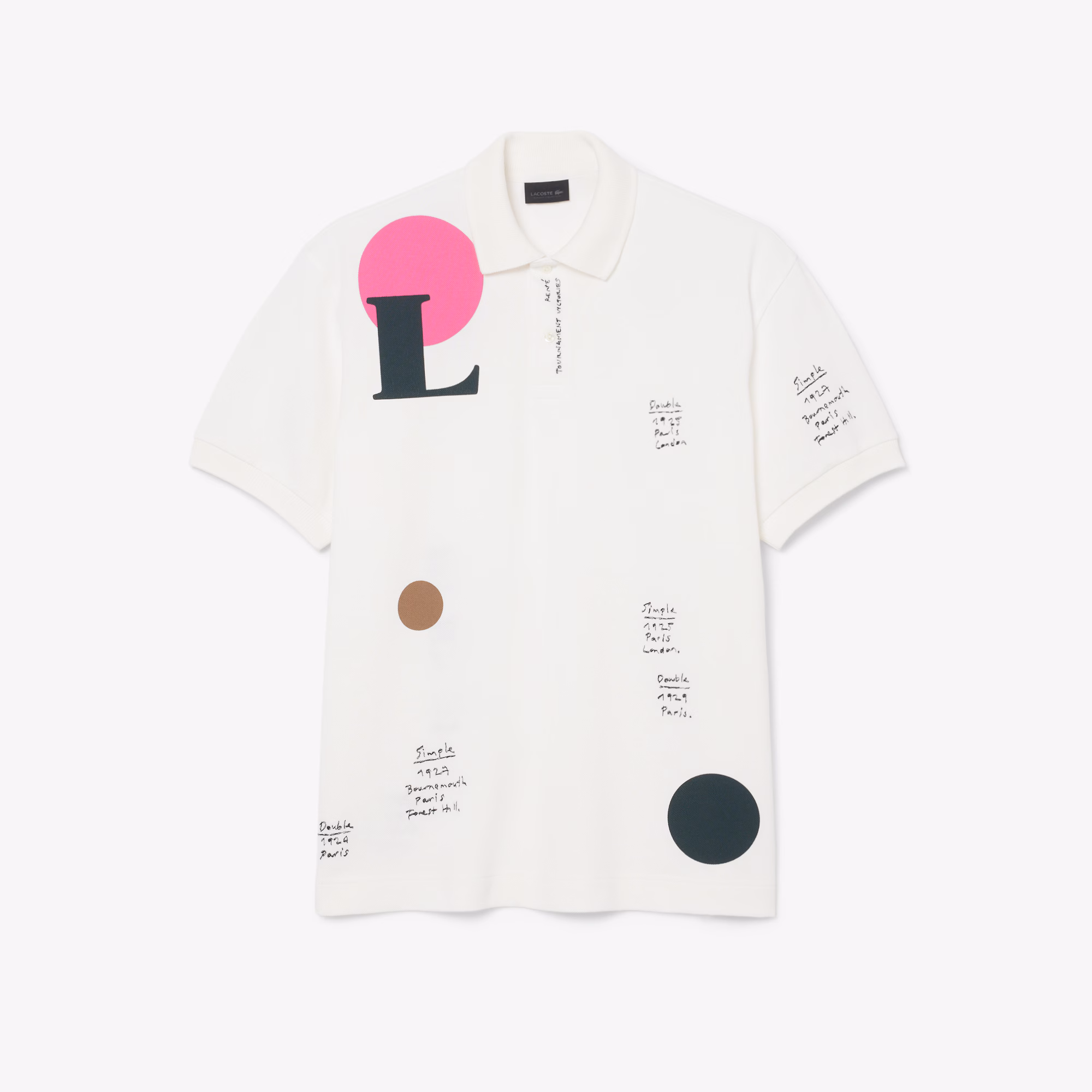 Runway Loose Fit Graphic Piqué Polo Shirt