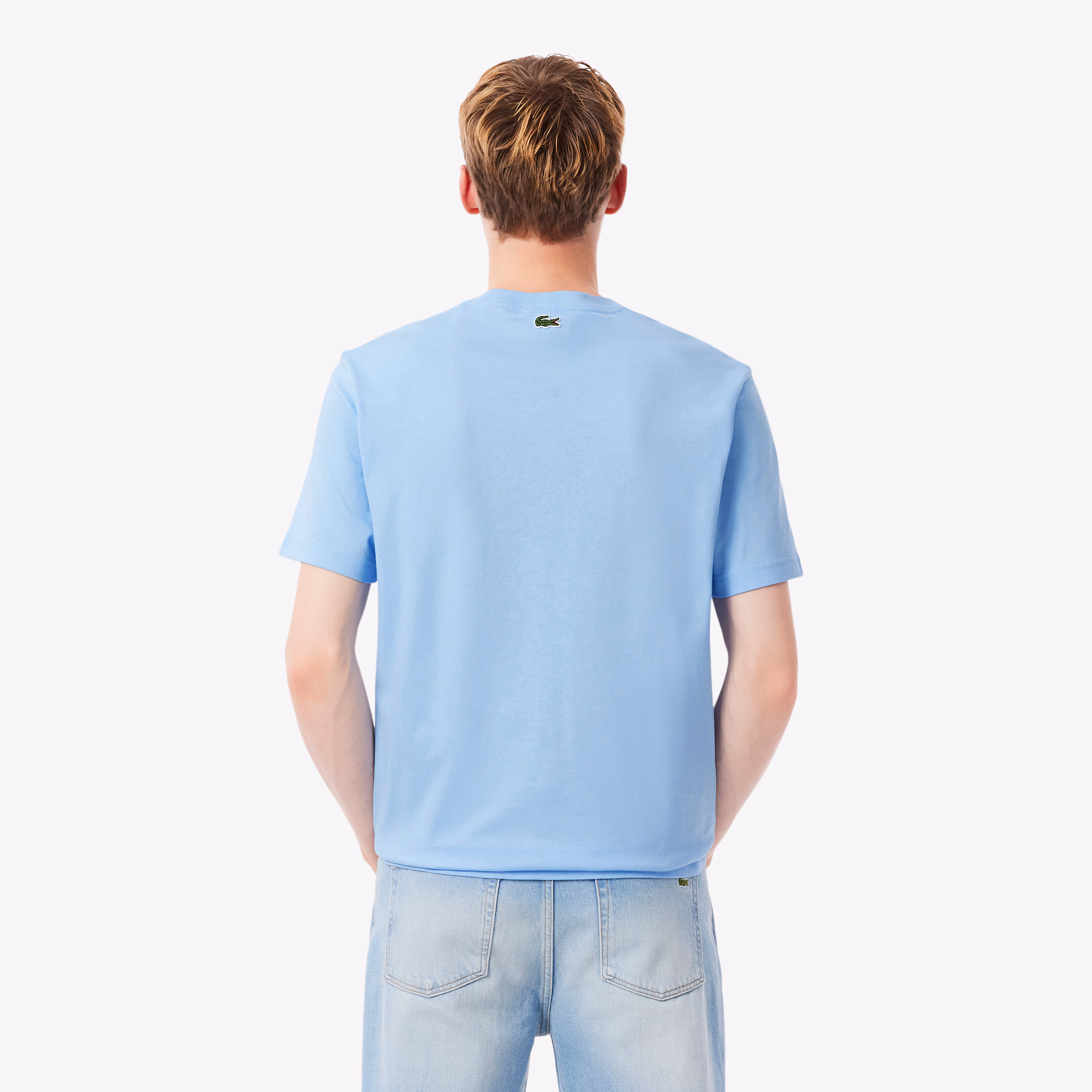 Men's Tennis Court Print Cotton T-Shirt