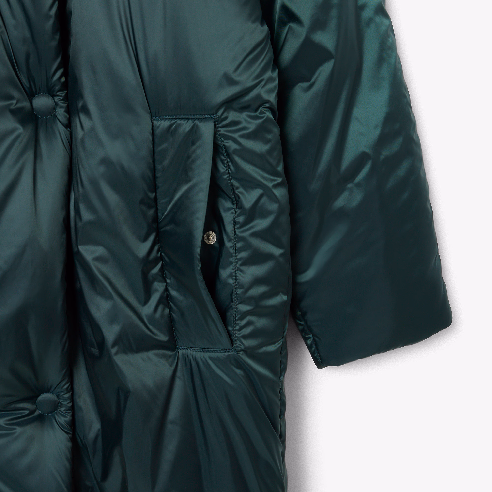 Runway Long Iridescent Puffed Jacket