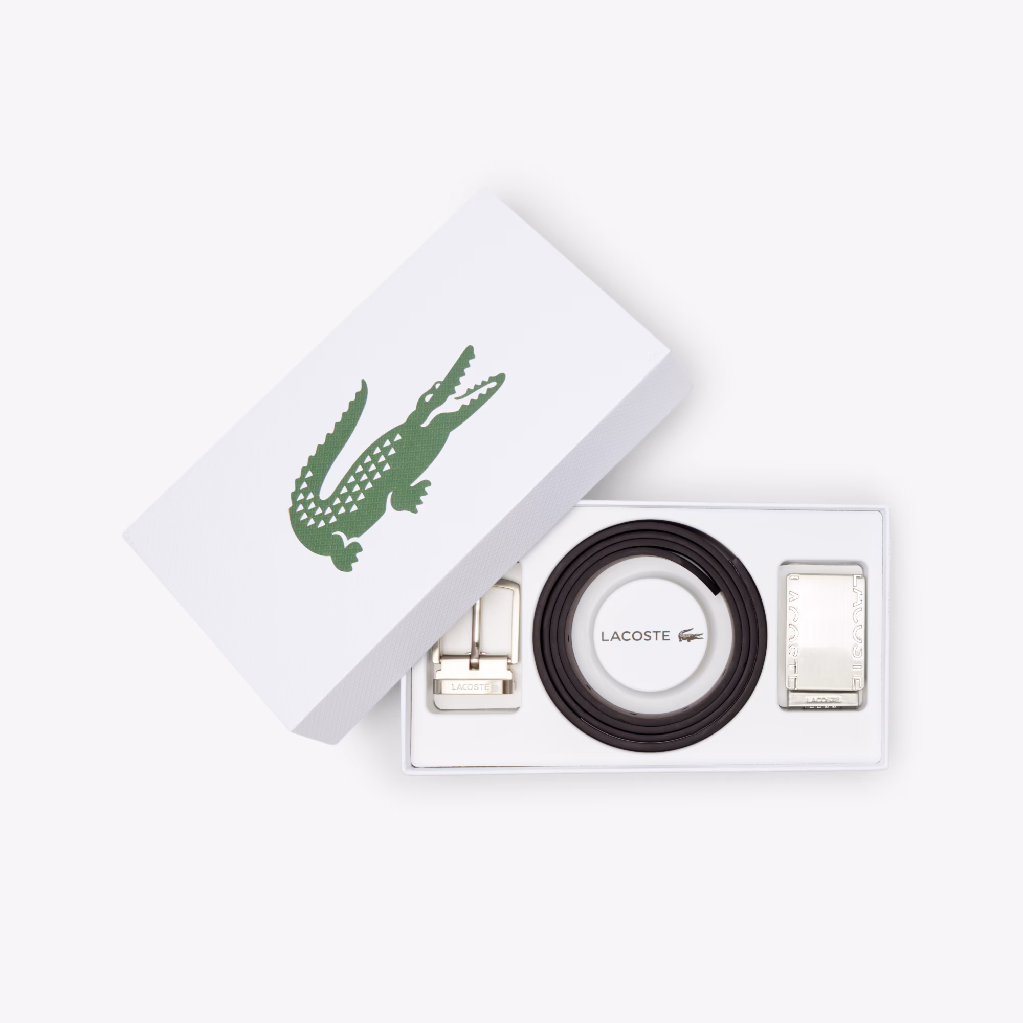 Smooth Leather Belt & Buckle Gift Set