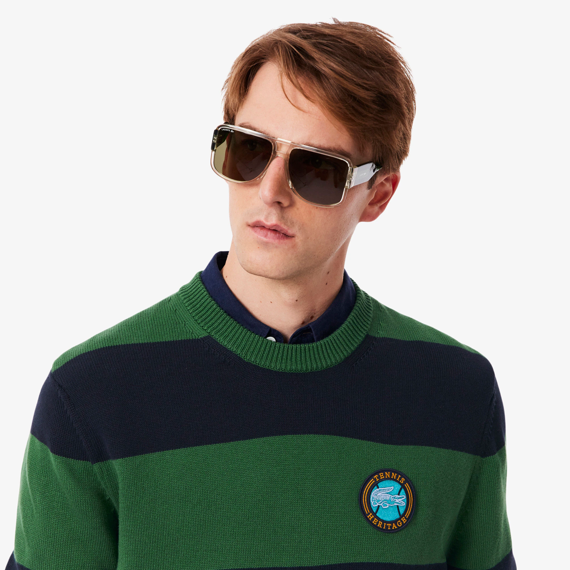 Men's Striped Cotton Jersey Sweater