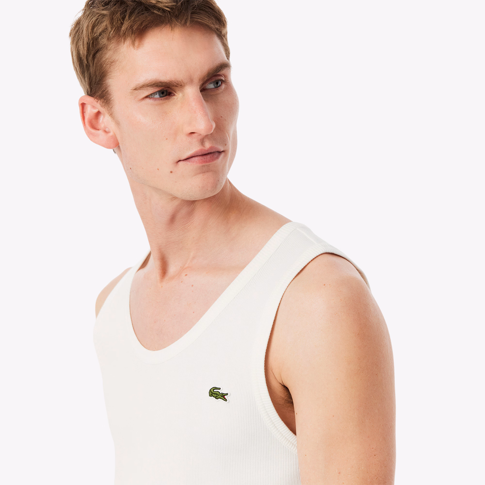 Men's Slim Fit Ribbed Cotton Tank