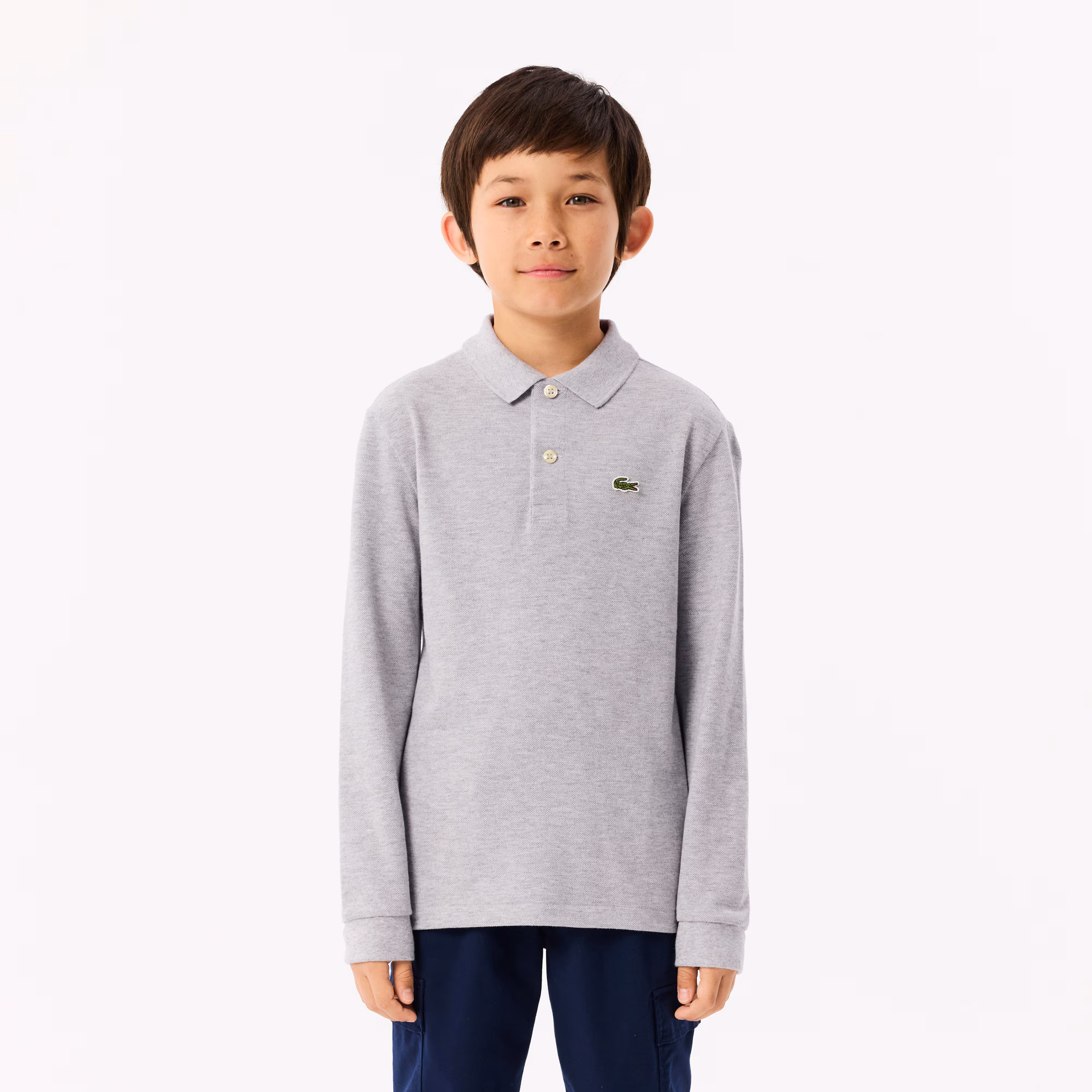 Kids' Long Sleeve Petit Piqué Polo