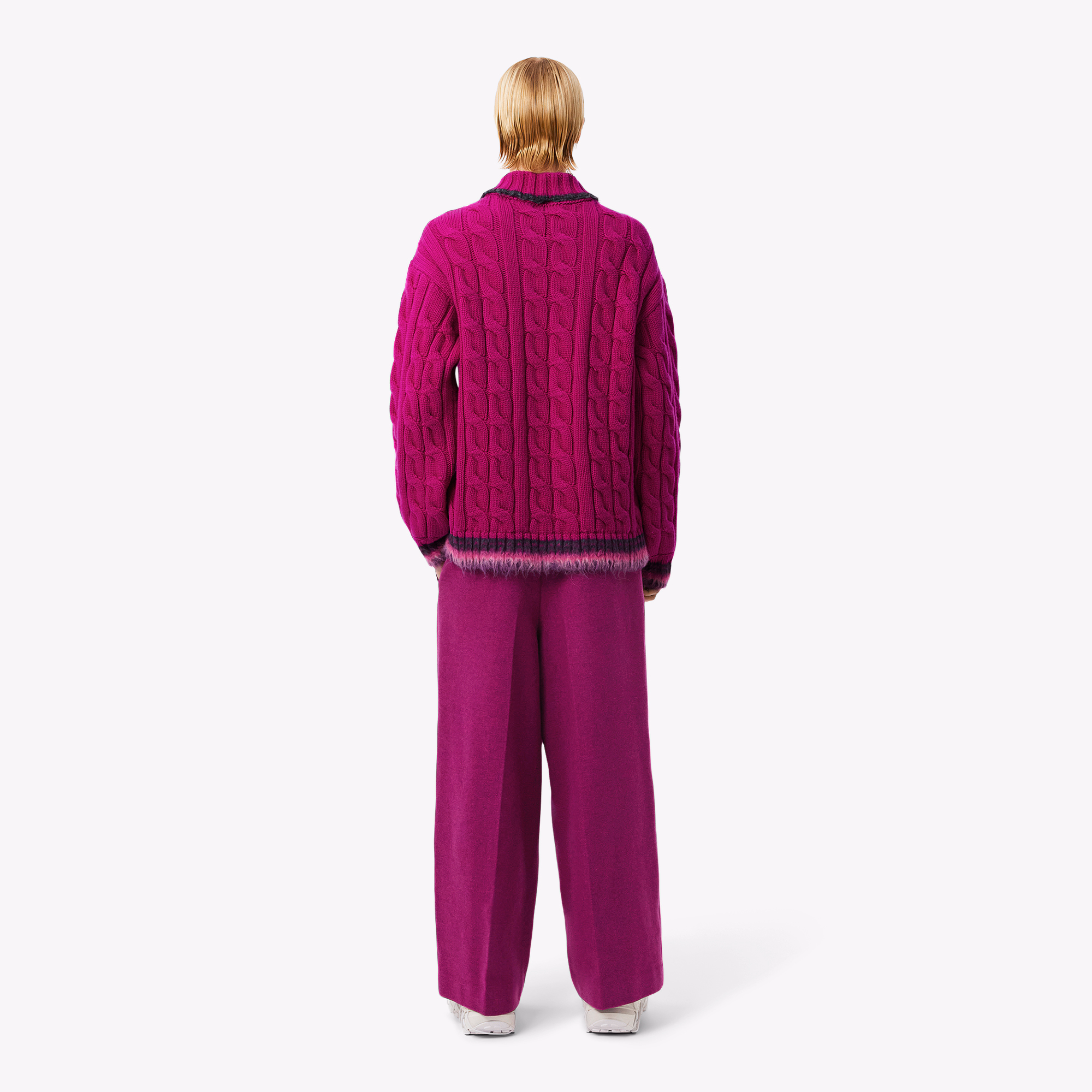 Runway Slub Wool Wide Fit Tailored Pants