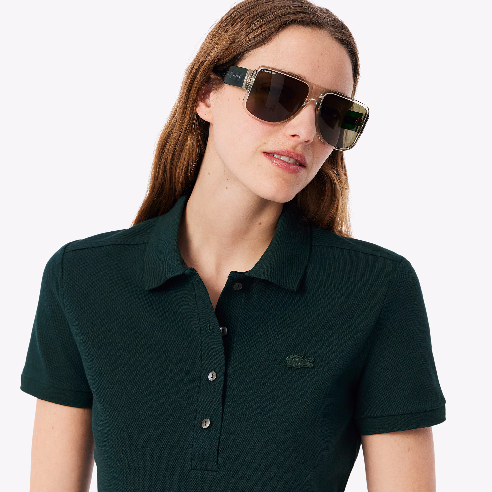 Women's L.12.D Slim Fit Stretch Mini Piqué Polo