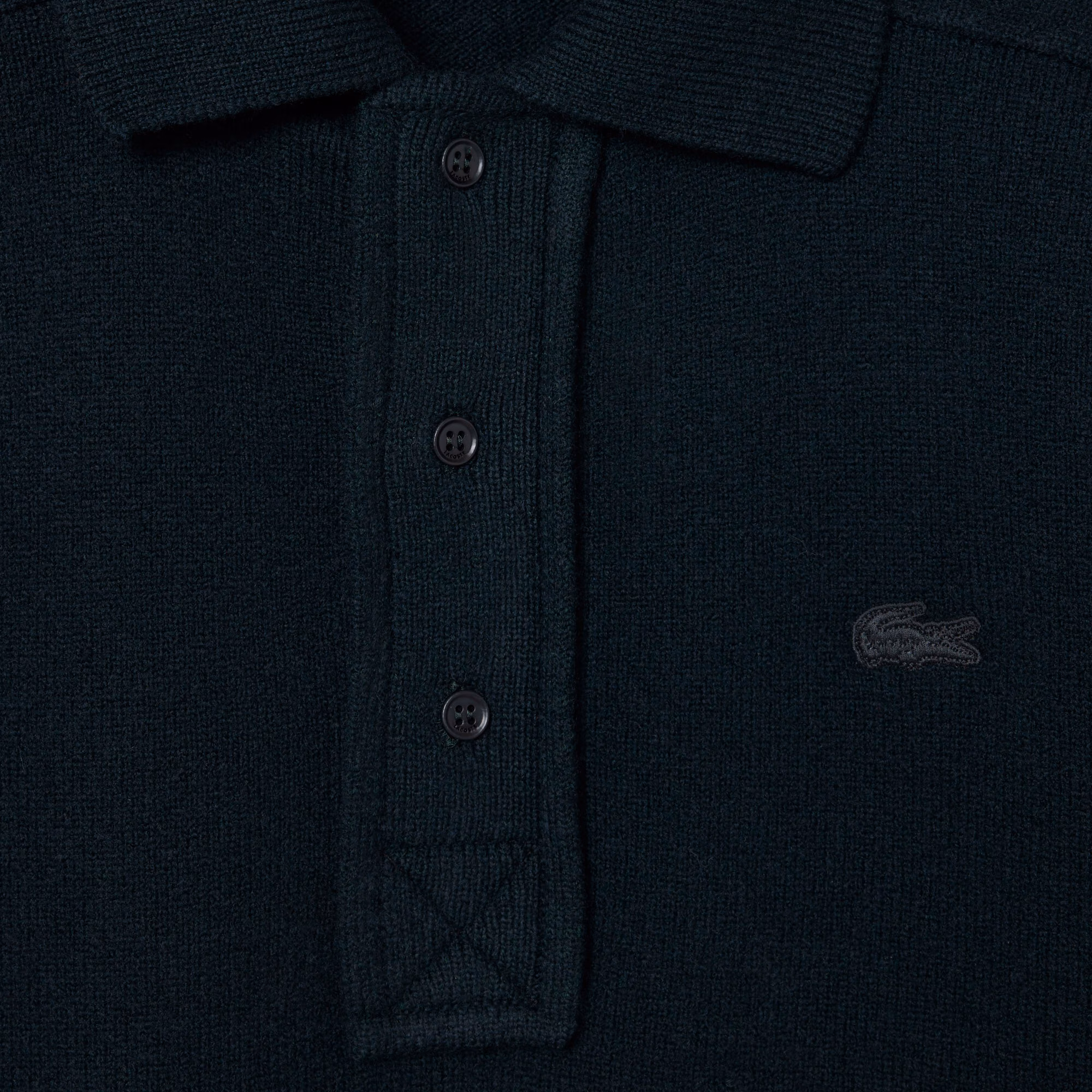 Runway Felted Wool Polo Collar Sweater