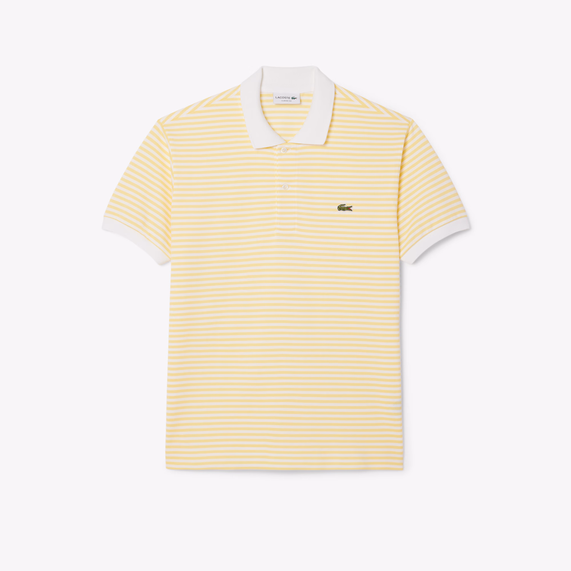 Men's Classic Fit L.12.12 Striped Petit Piqué Polo