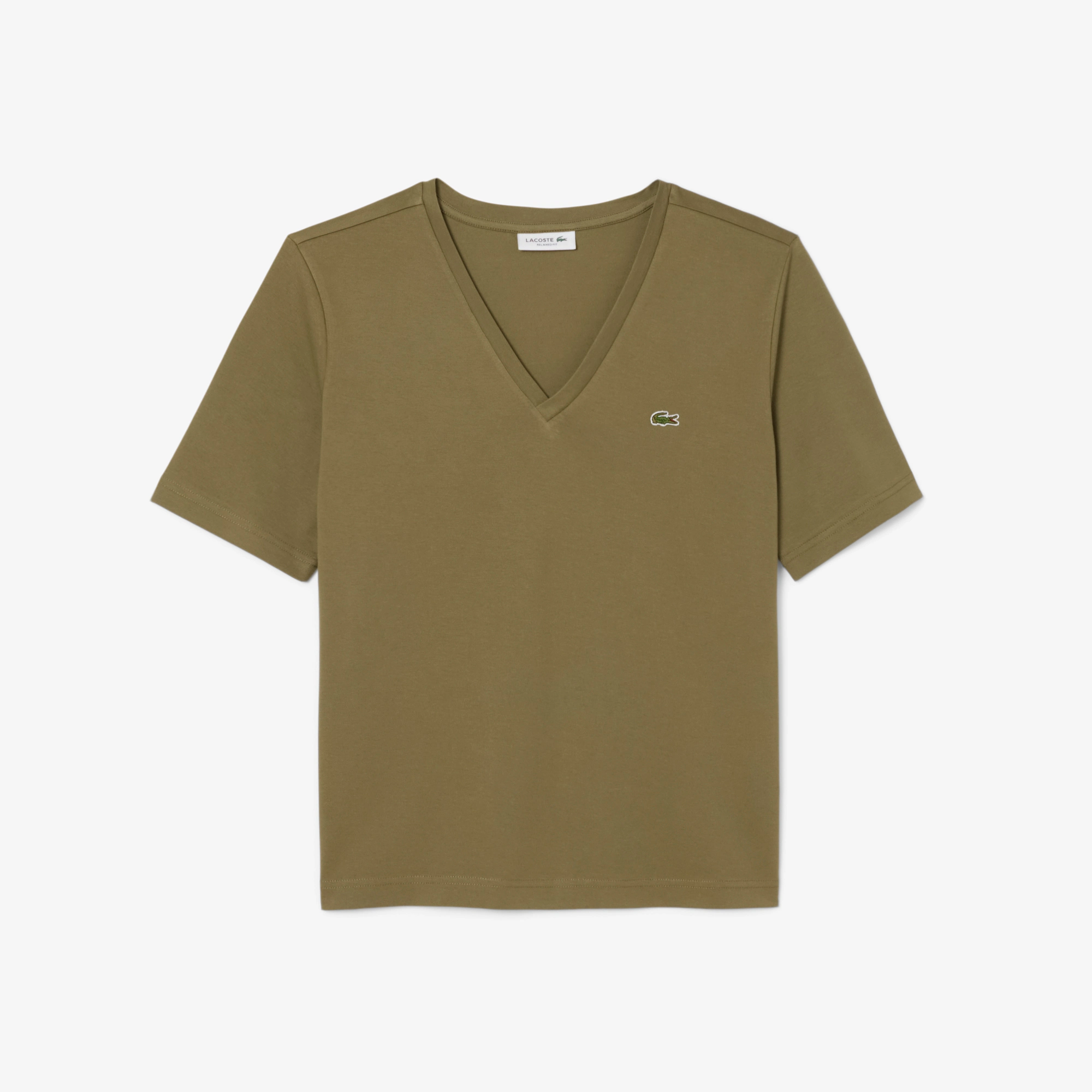 Women's Relaxed Fit Soft Cotton V-Neck T-Shirt