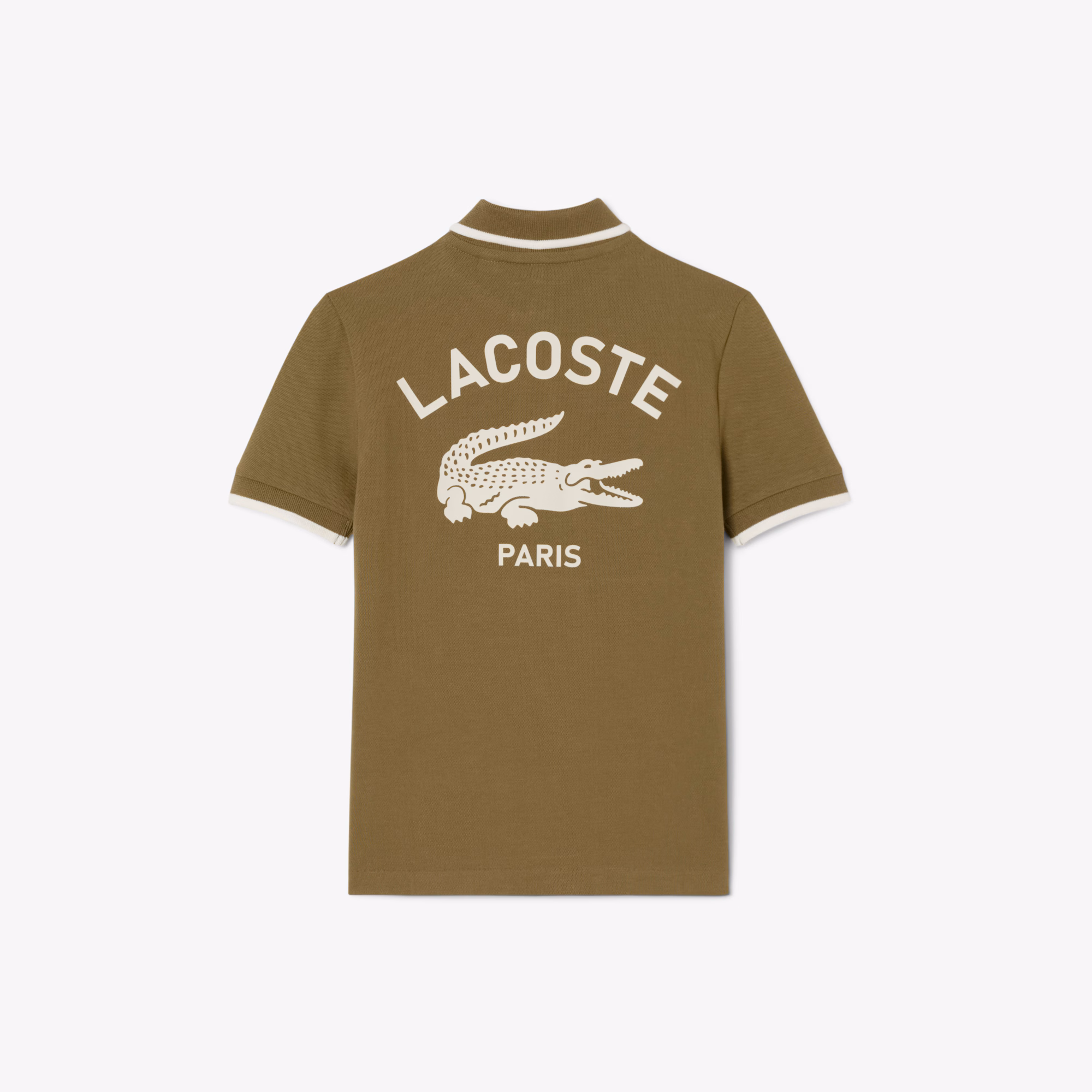 Boys' Stripe Collar Petit Piqué Polo